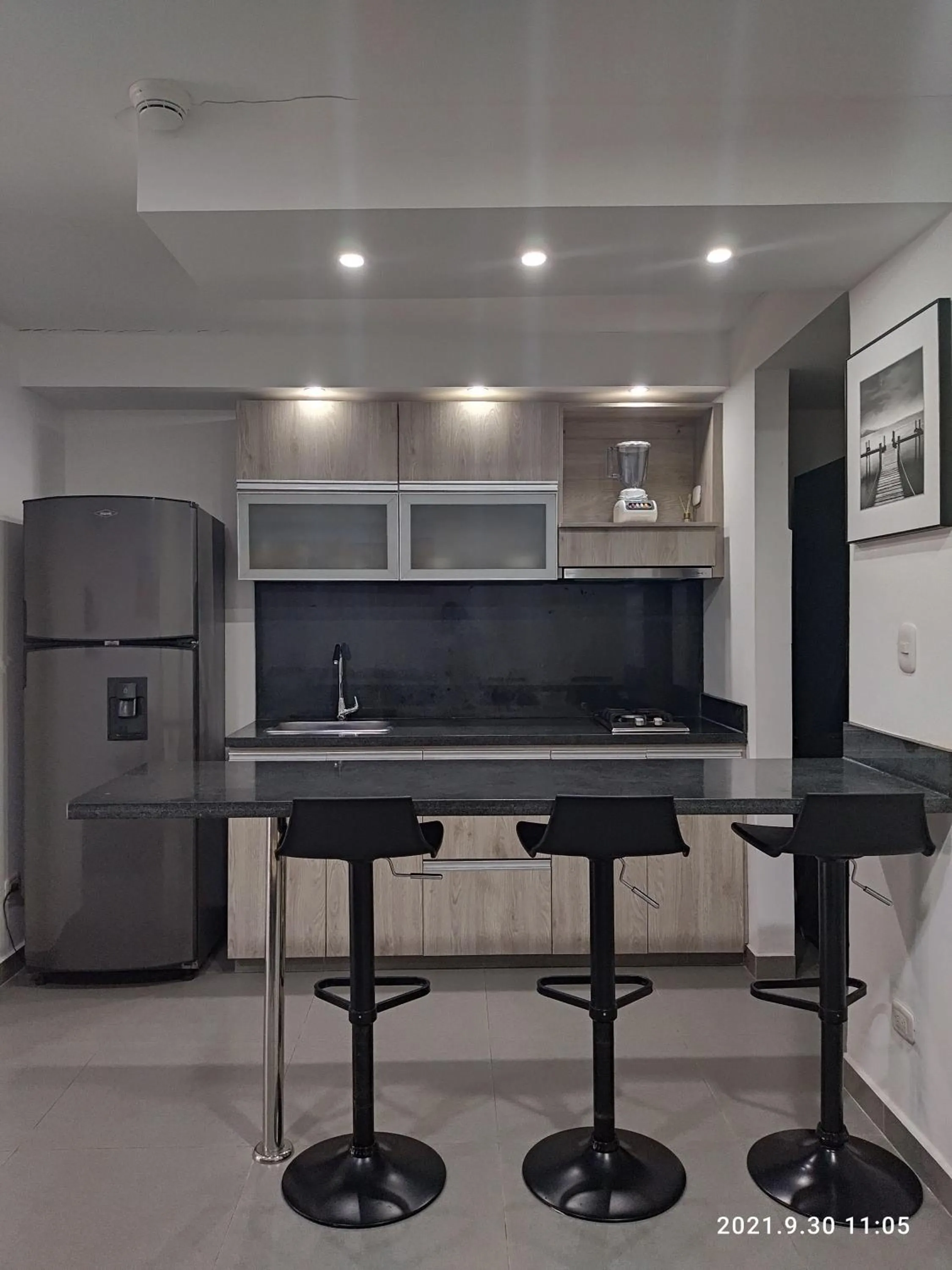 Kitchen or kitchenette in Berilo Deluxe Apartahotel