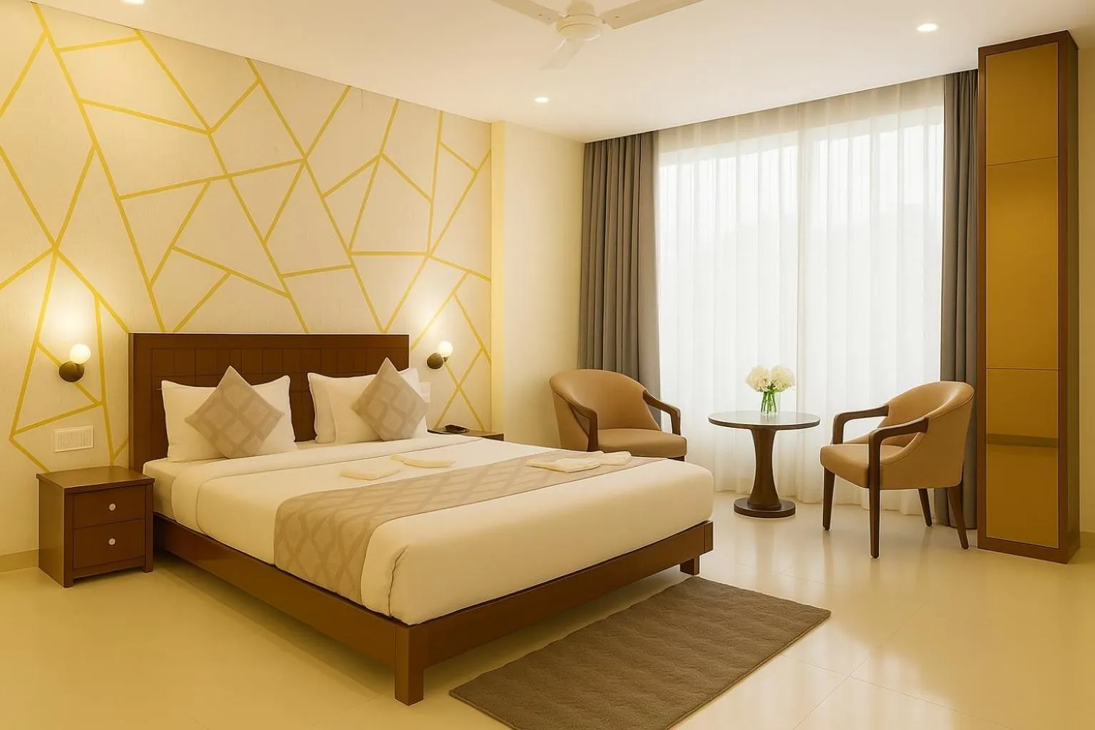 Bed in Hotel Zion Inn, Cantonment, Varanasi