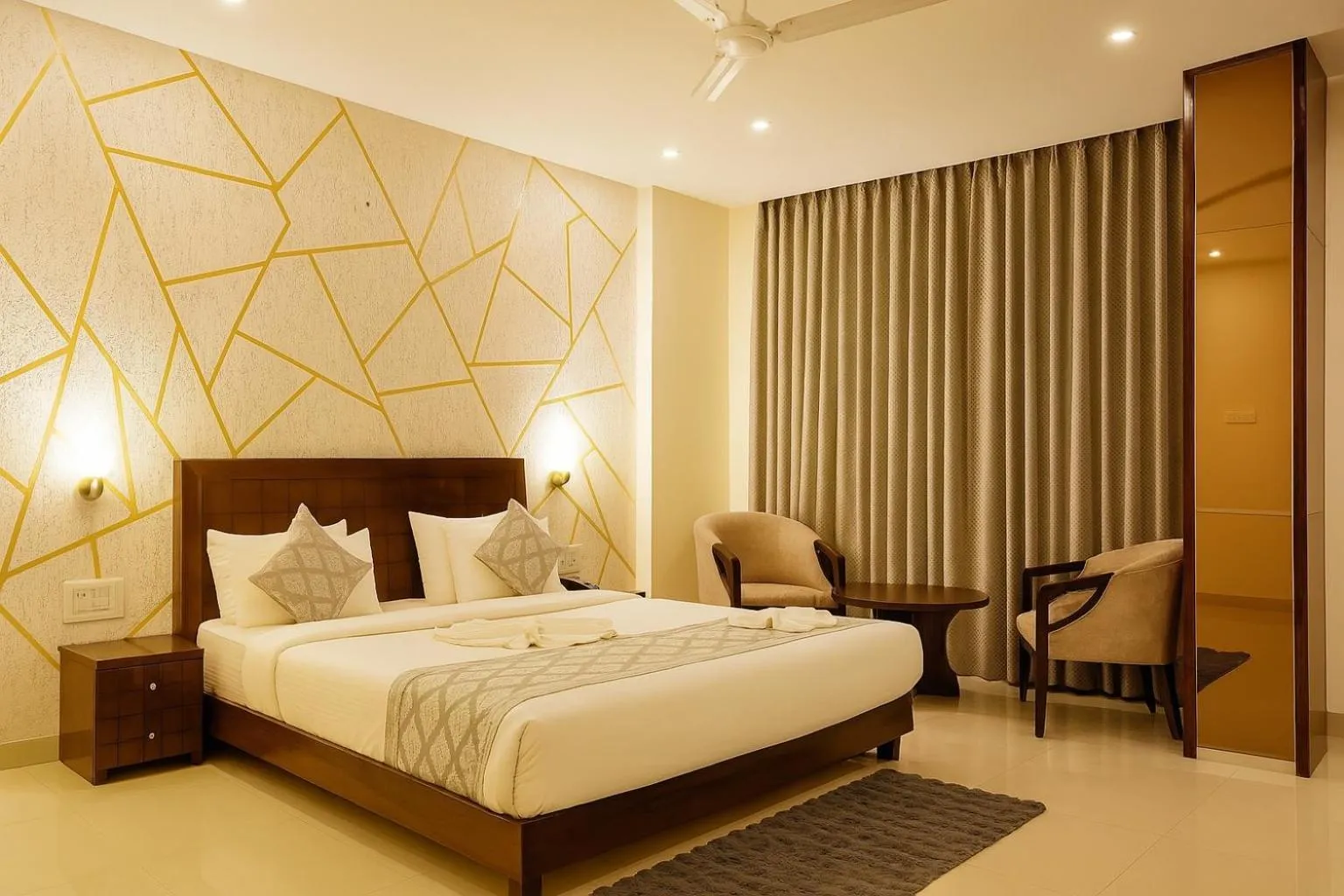 Bed in Hotel Zion Inn, Cantonment, Varanasi