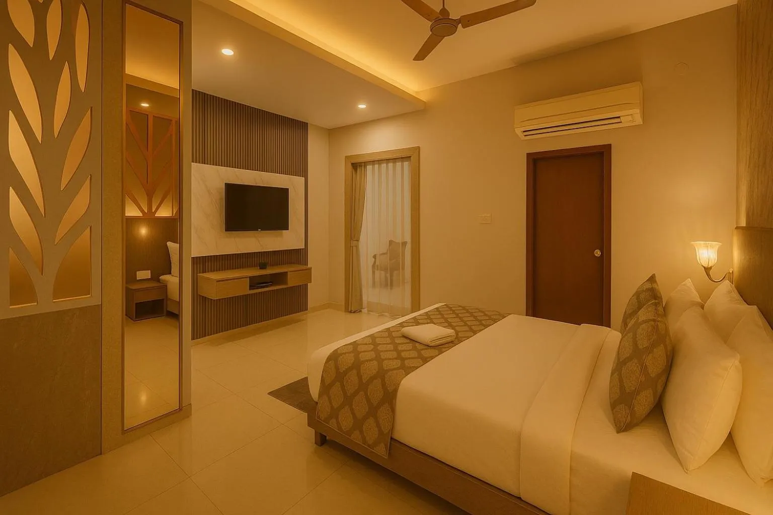 Communal lounge/ TV room, Bed in Hotel Zion Inn, Cantonment, Varanasi