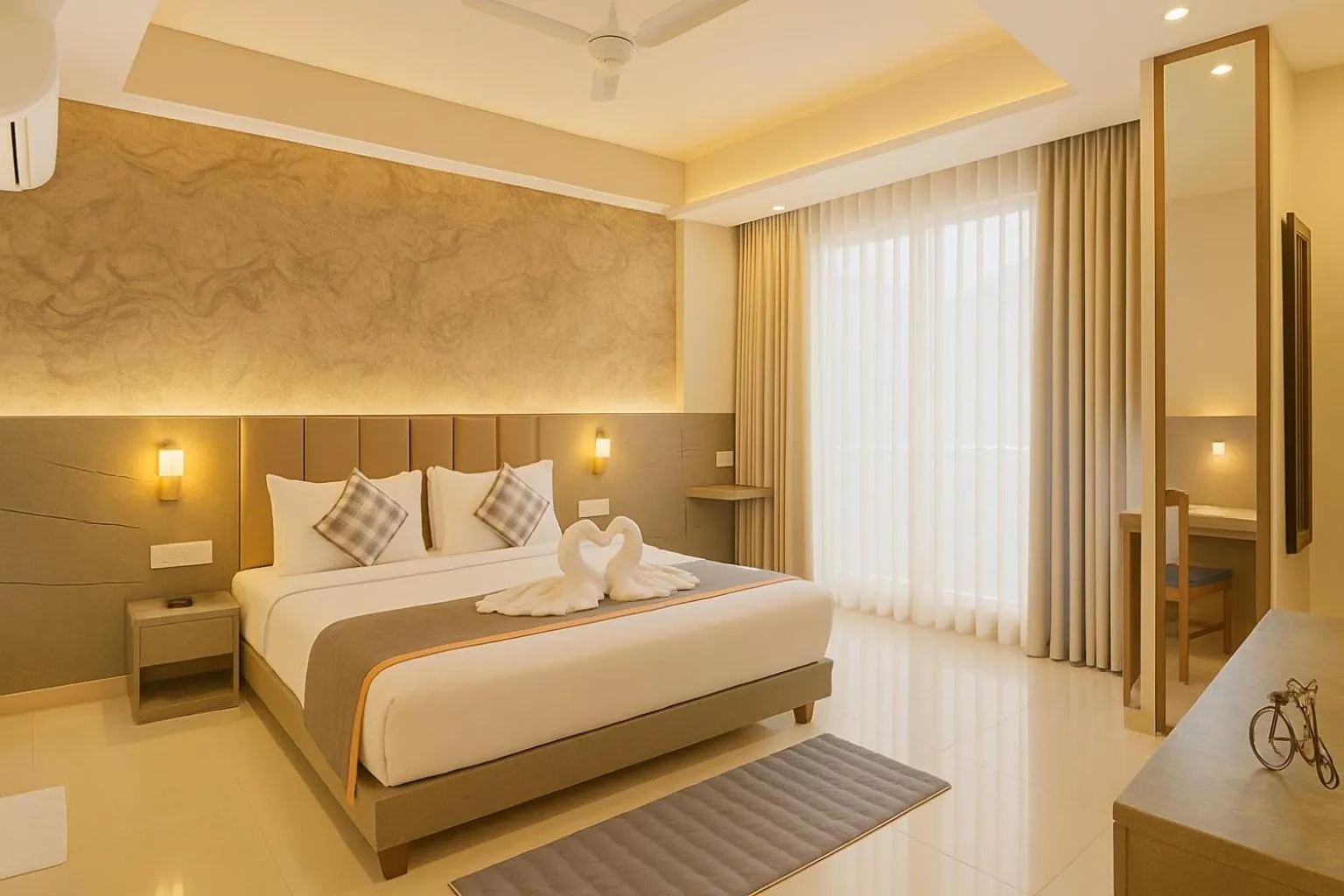 Bed in Hotel Zion Inn, Cantonment, Varanasi