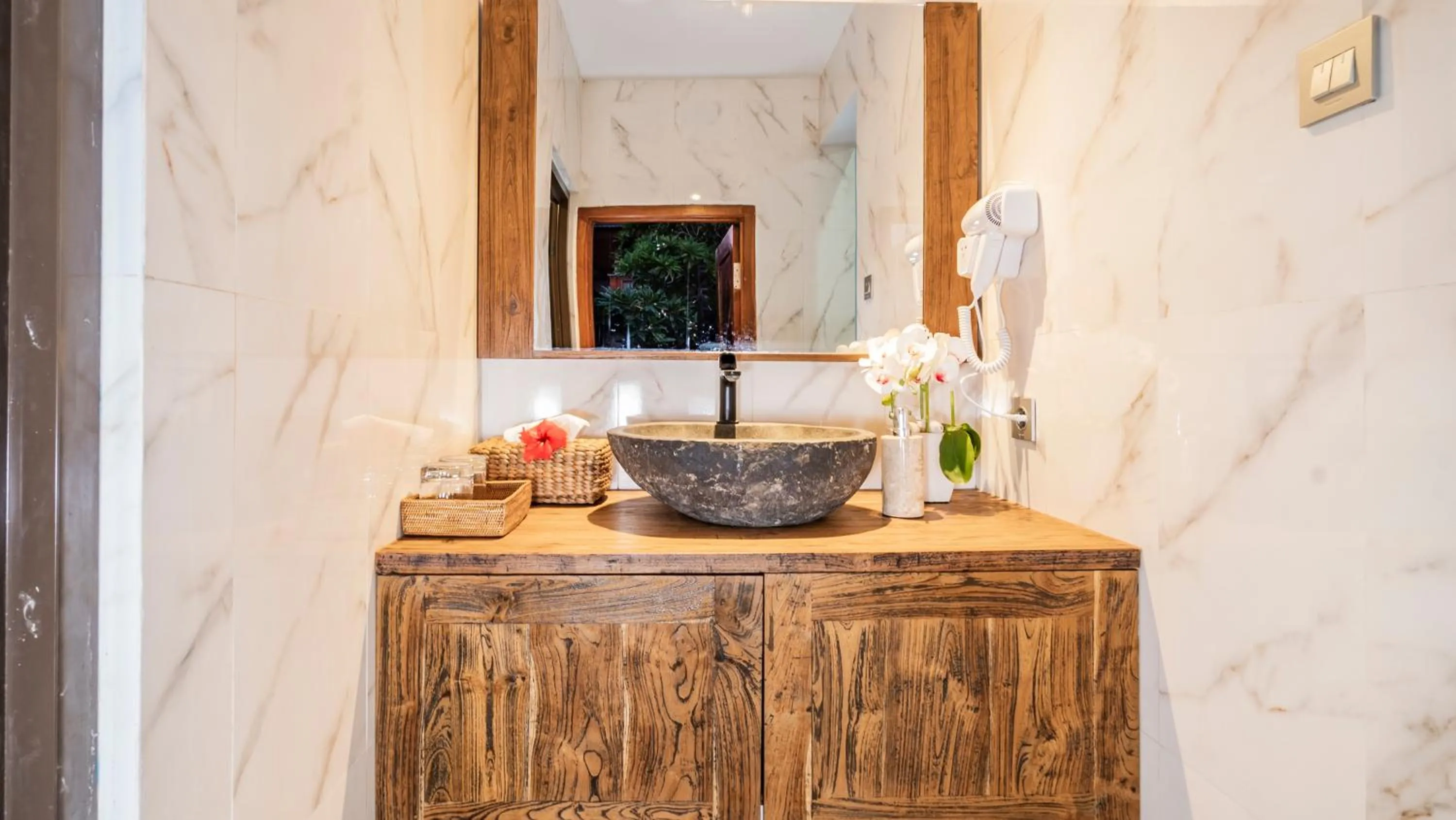 Bathroom in Kirani Joglo Villa Bali by Mahaputra