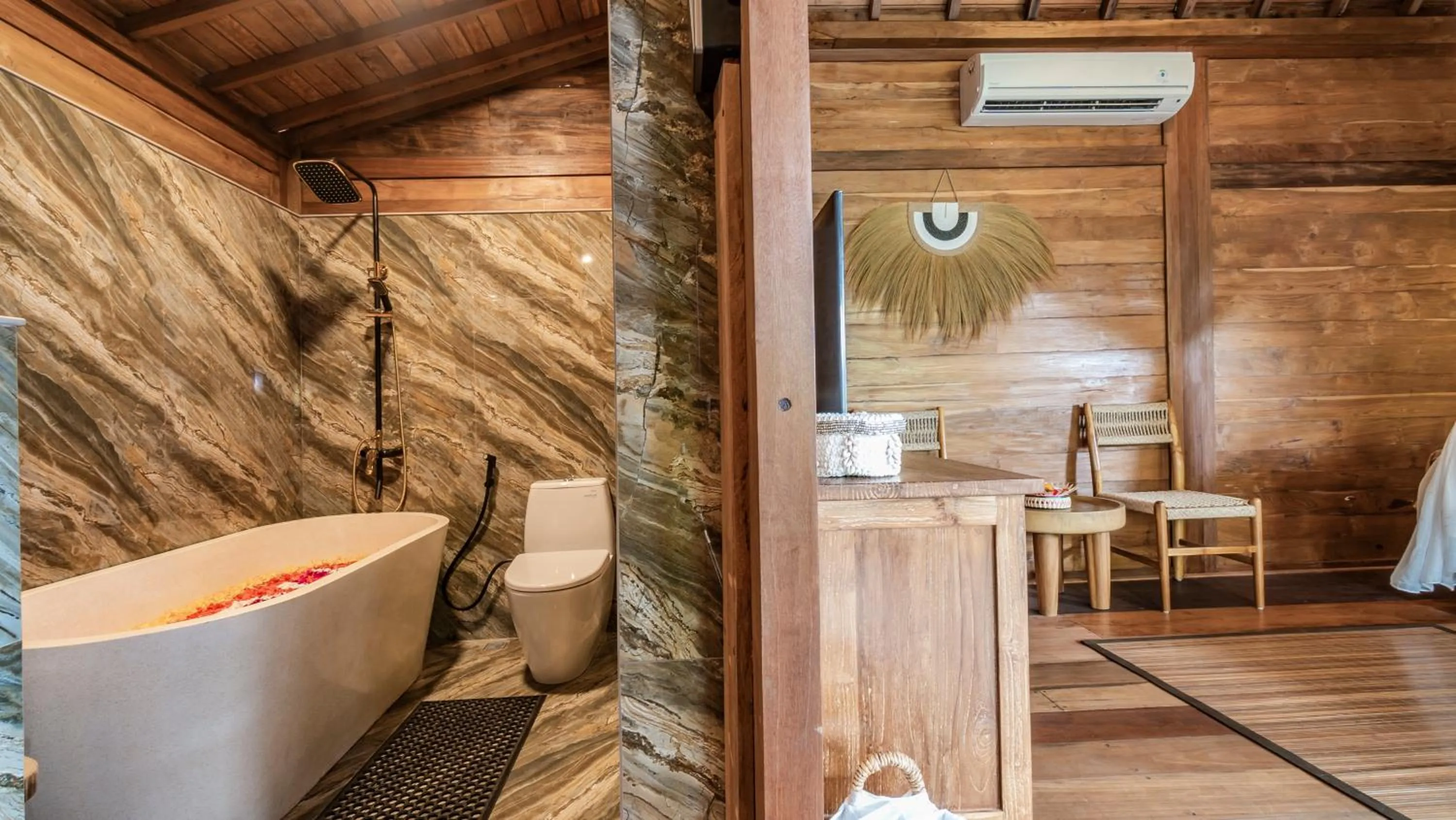 Bathroom in Kirani Joglo Villa Bali by Mahaputra