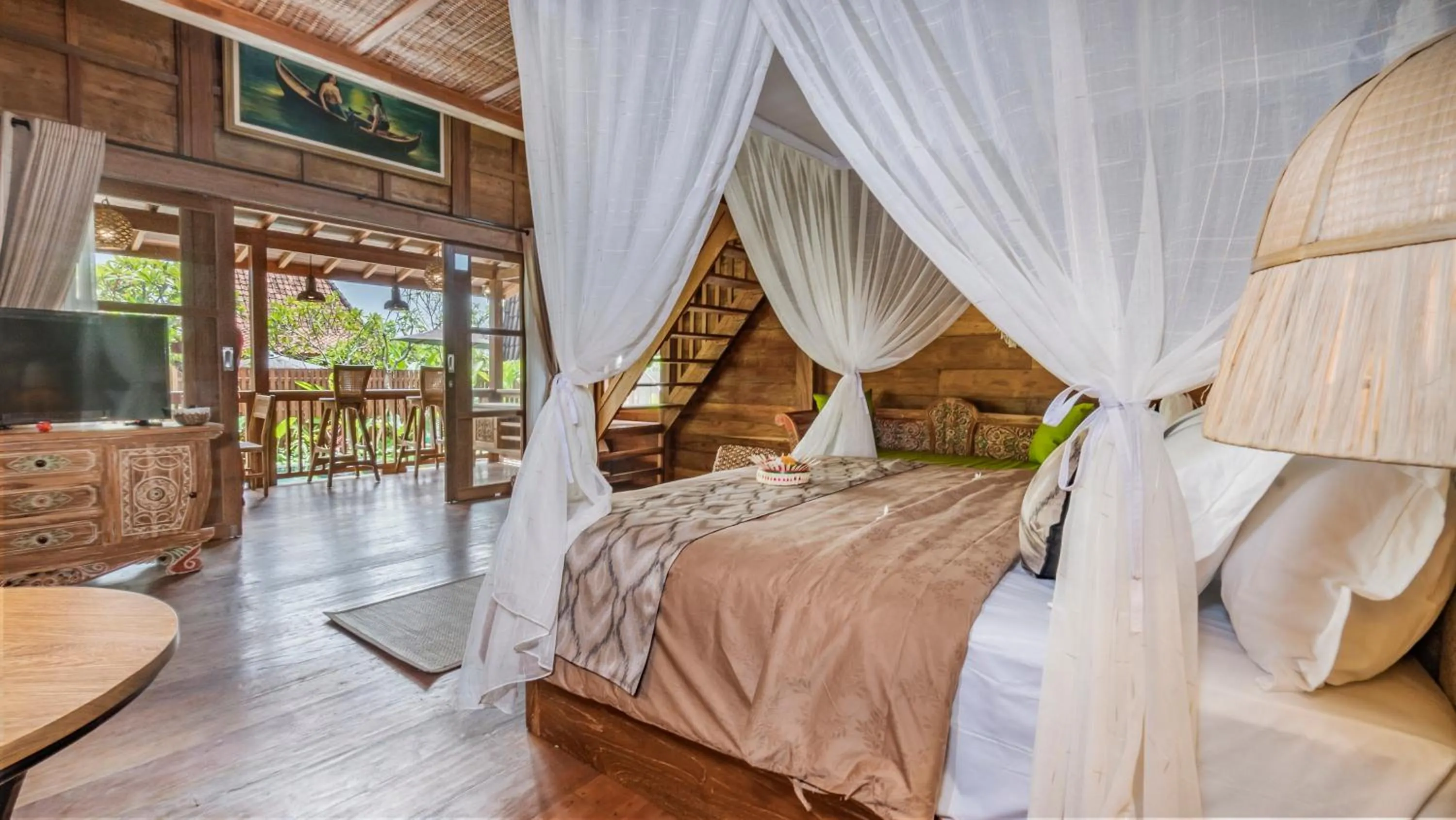 Bed in Kirani Joglo Villa Bali by Mahaputra