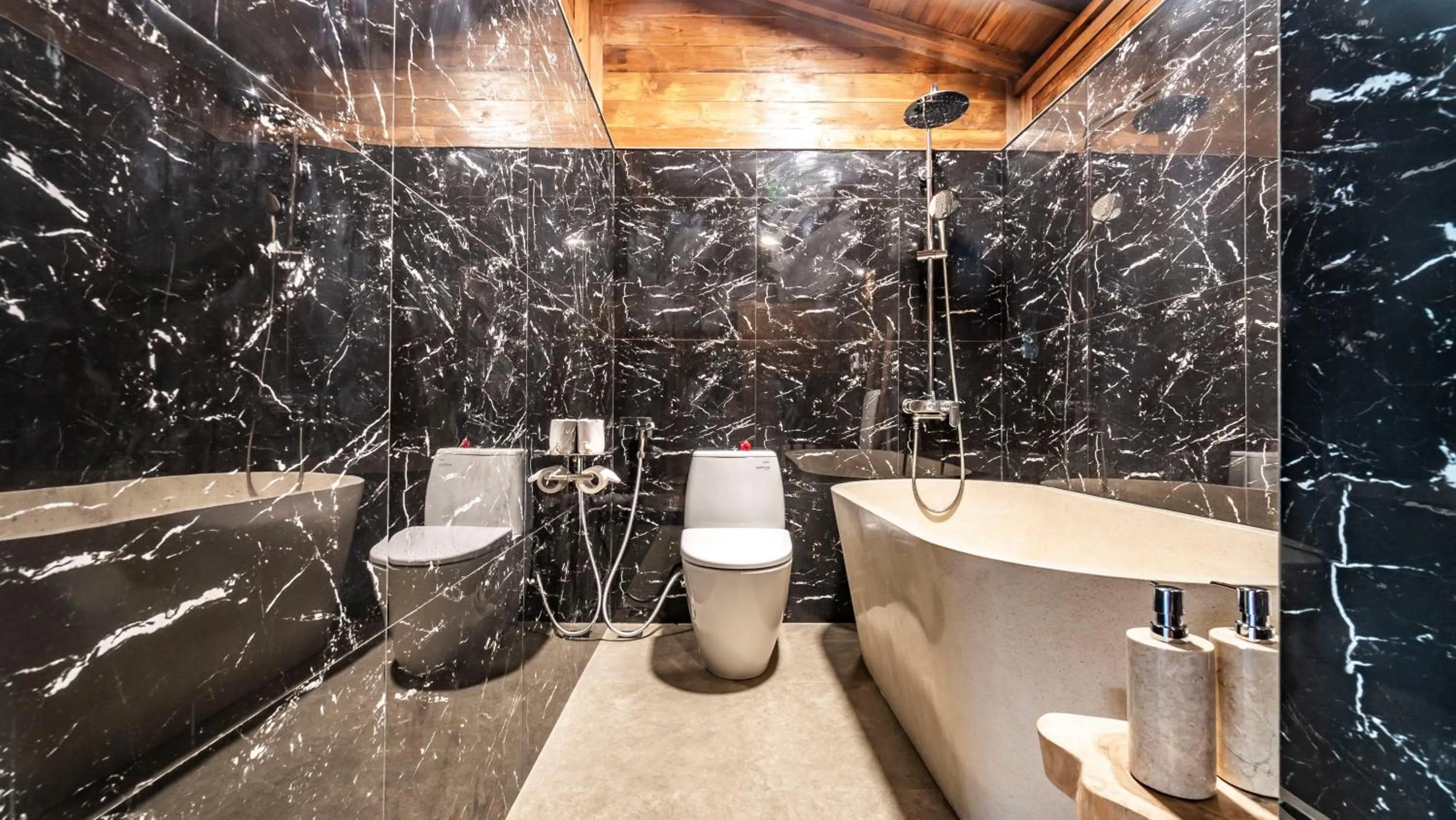 Bathroom in Kirani Joglo Villa Bali by Mahaputra