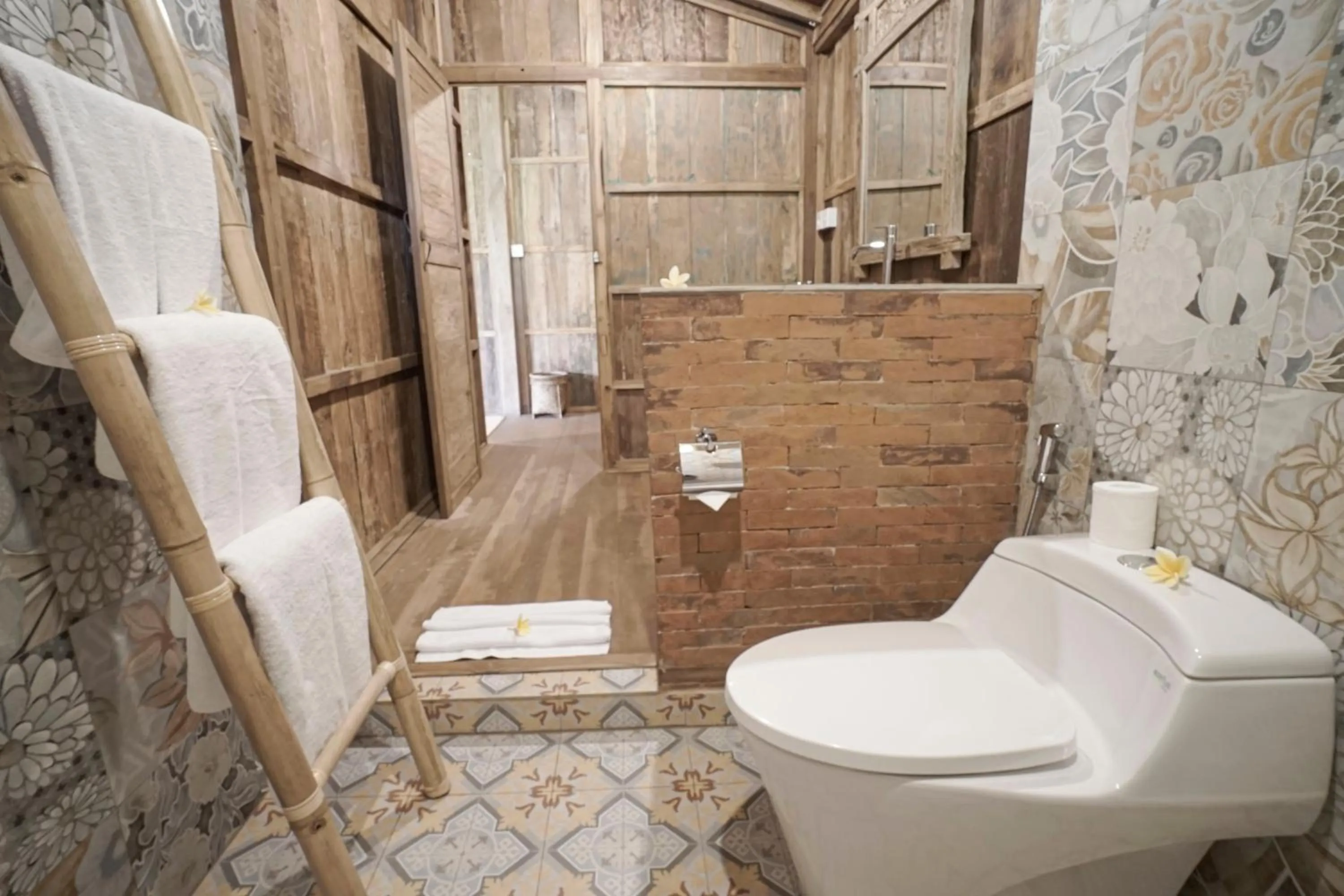 Bathroom in Kirani Joglo Villa Bali by Mahaputra