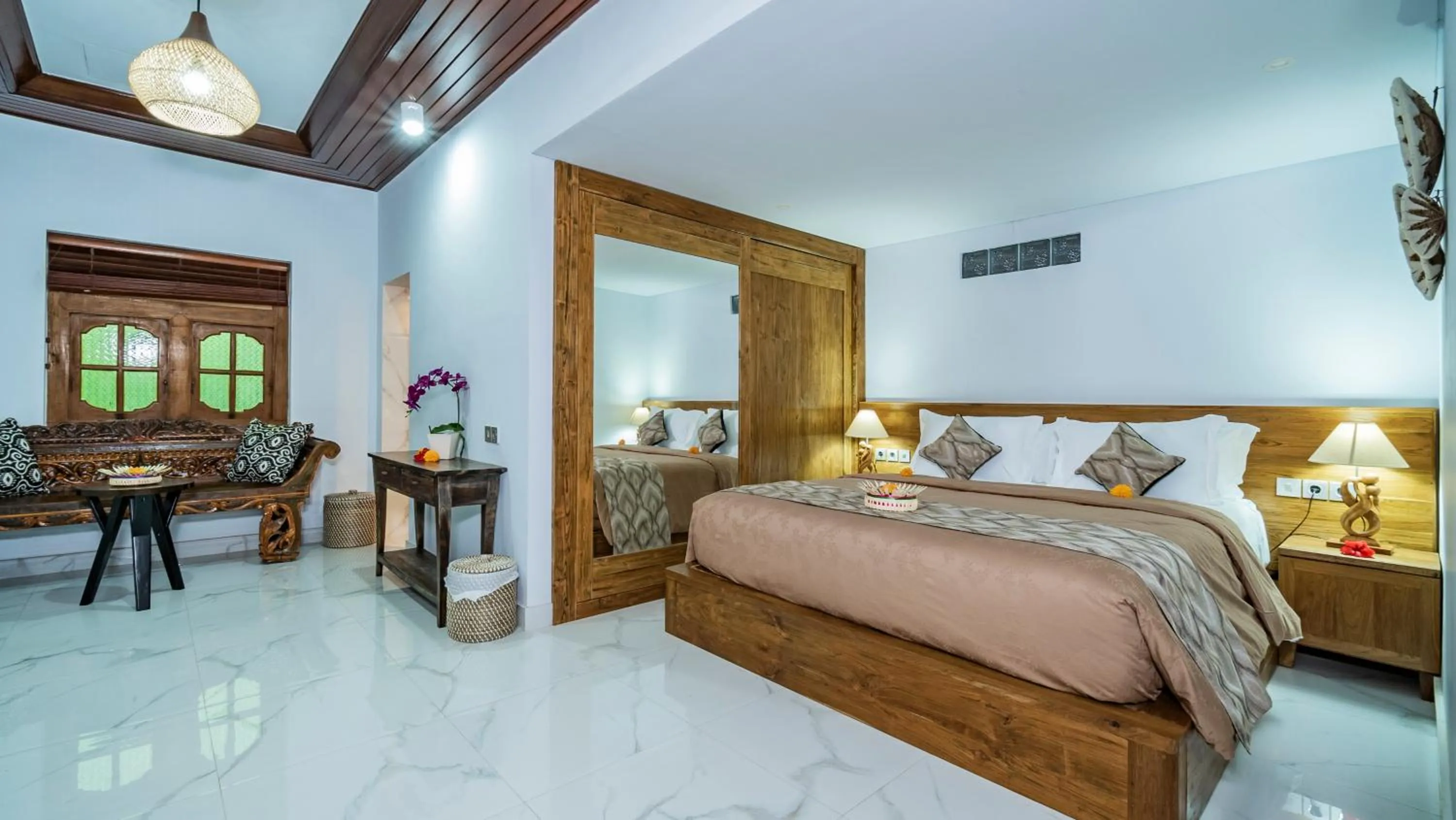 Bed in Kirani Joglo Villa Bali by Mahaputra