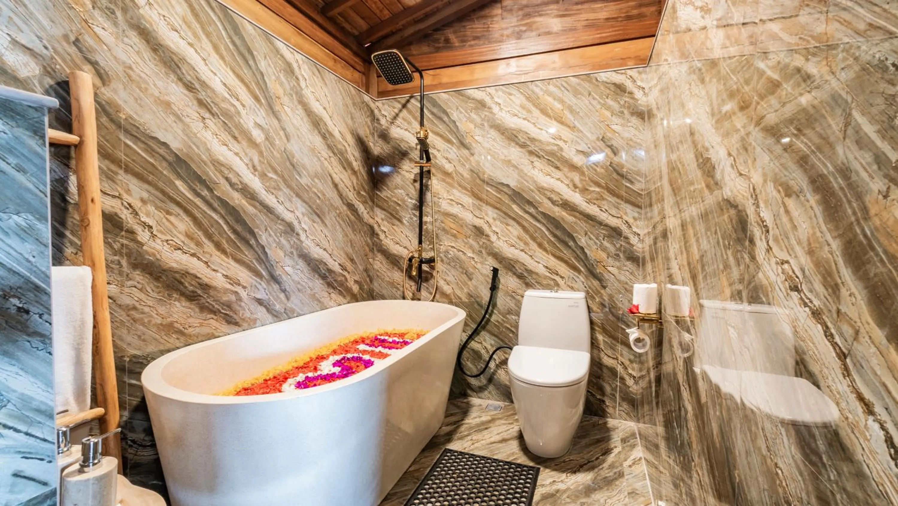 Shower in Kirani Joglo Villa Bali by Mahaputra