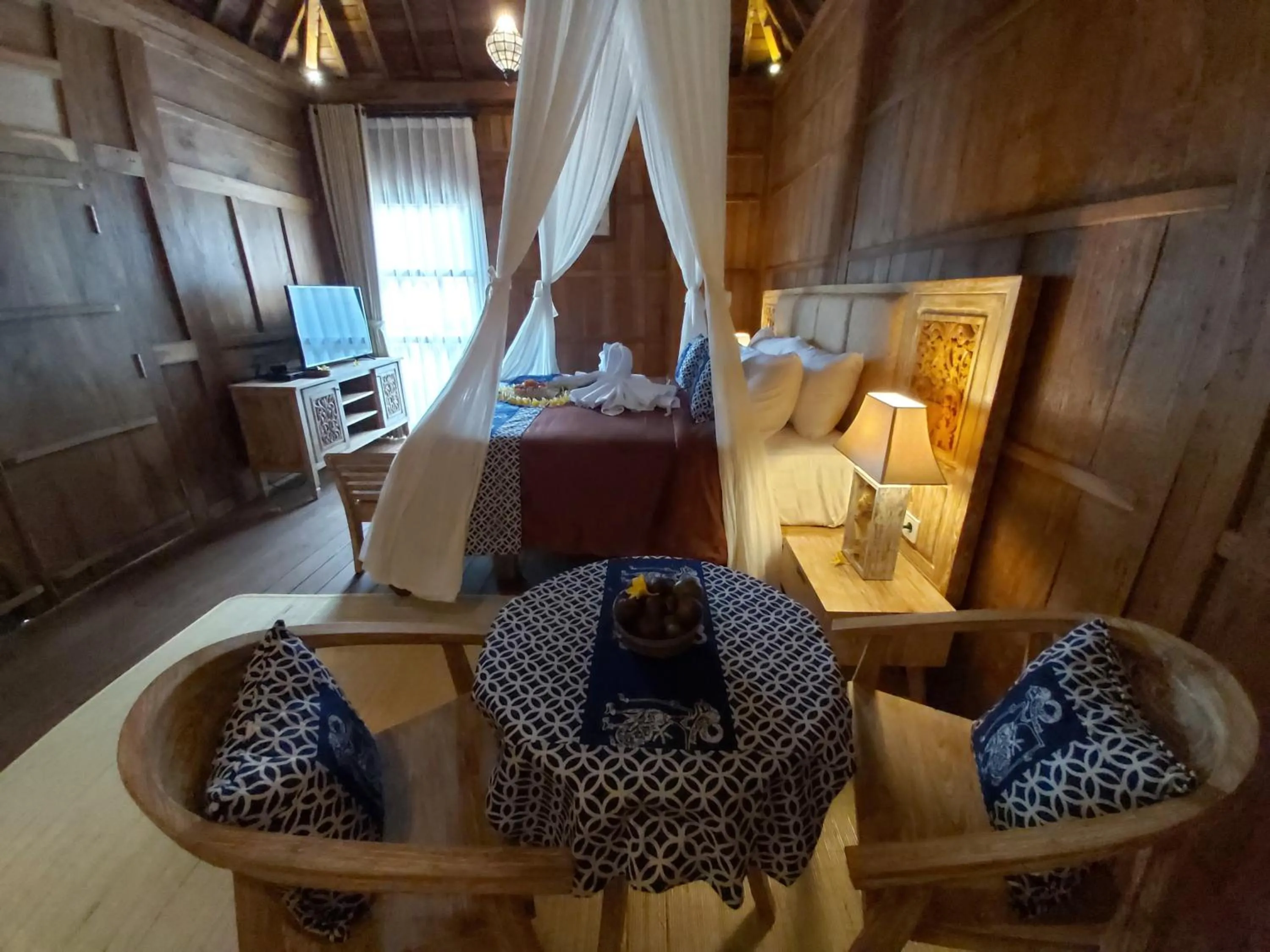 Seating area, Bed in Kirani Joglo Villa Bali by Mahaputra