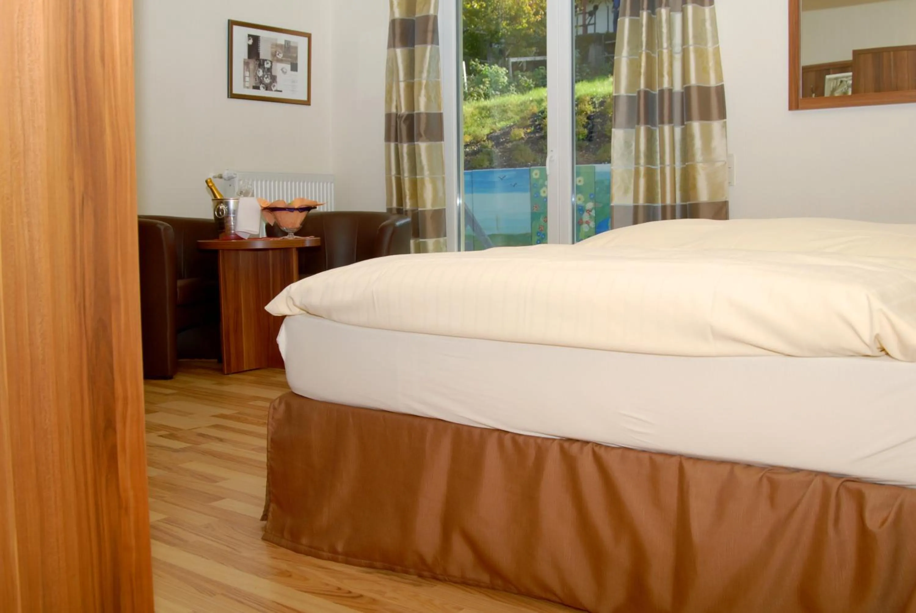 Bed in Hotel-Restaurant Laux