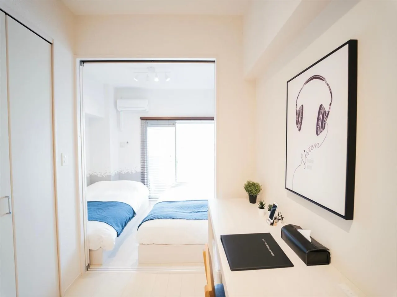 Bedroom, Bed in HIT Tenjin