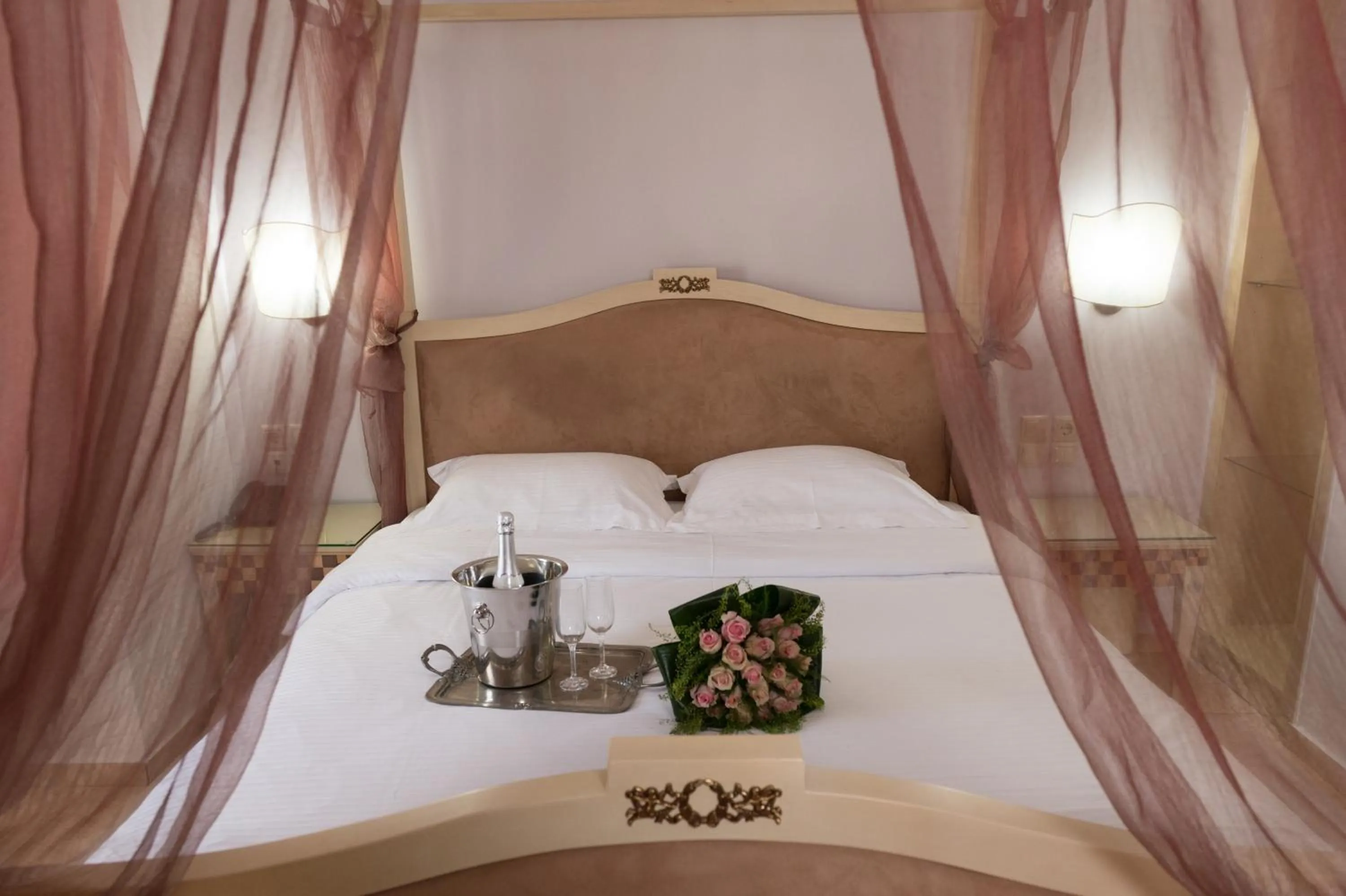 Bed in Premier Agrinio Heart Hotel