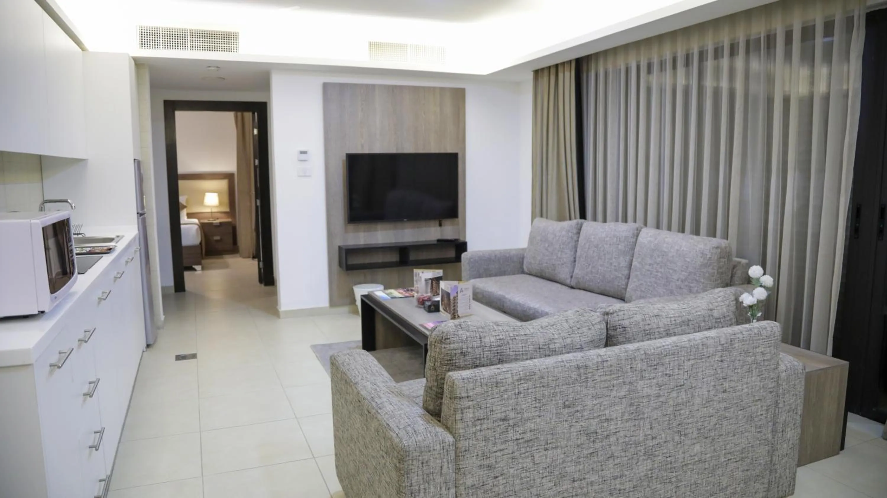 Seating area in Triple A Hotel Suites