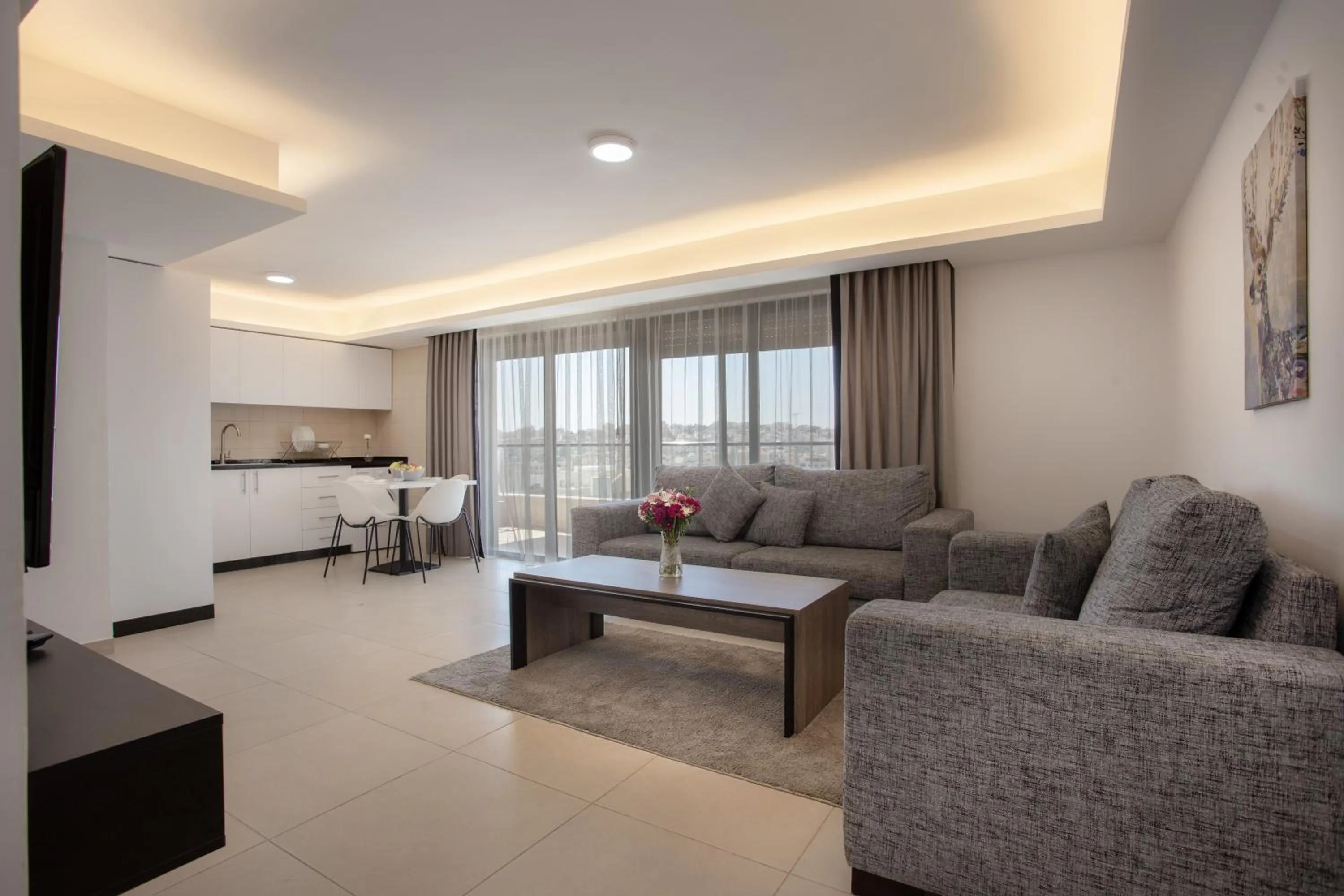 Living room in Triple A Hotel Suites