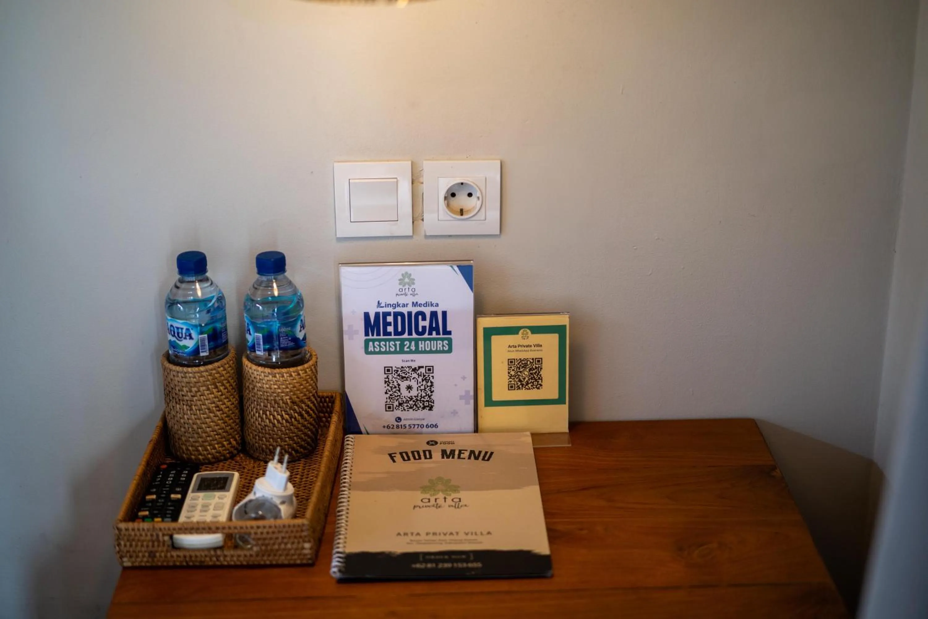 Text overlay in Arta Private Villa