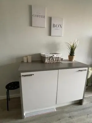 Kitchen or kitchenette in Lägenhetshotell Varvet