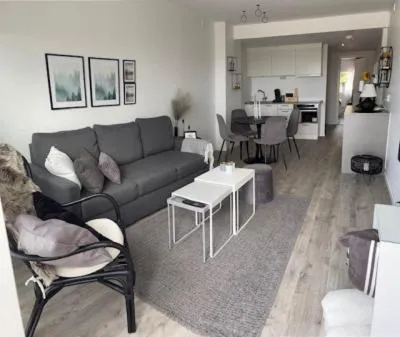 Living room in Lägenhetshotell Varvet