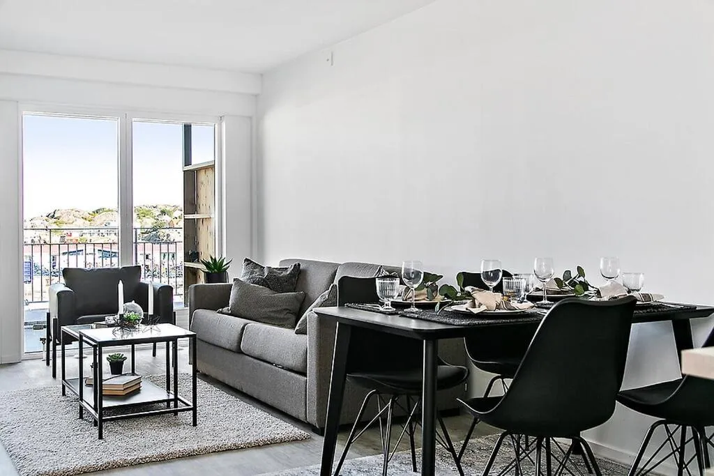 Living room in Lägenhetshotell Varvet