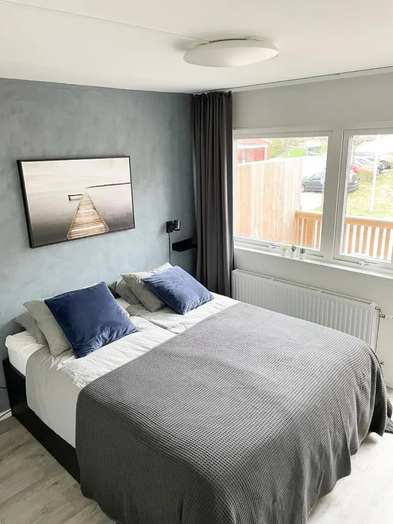 Bed in Lägenhetshotell Varvet