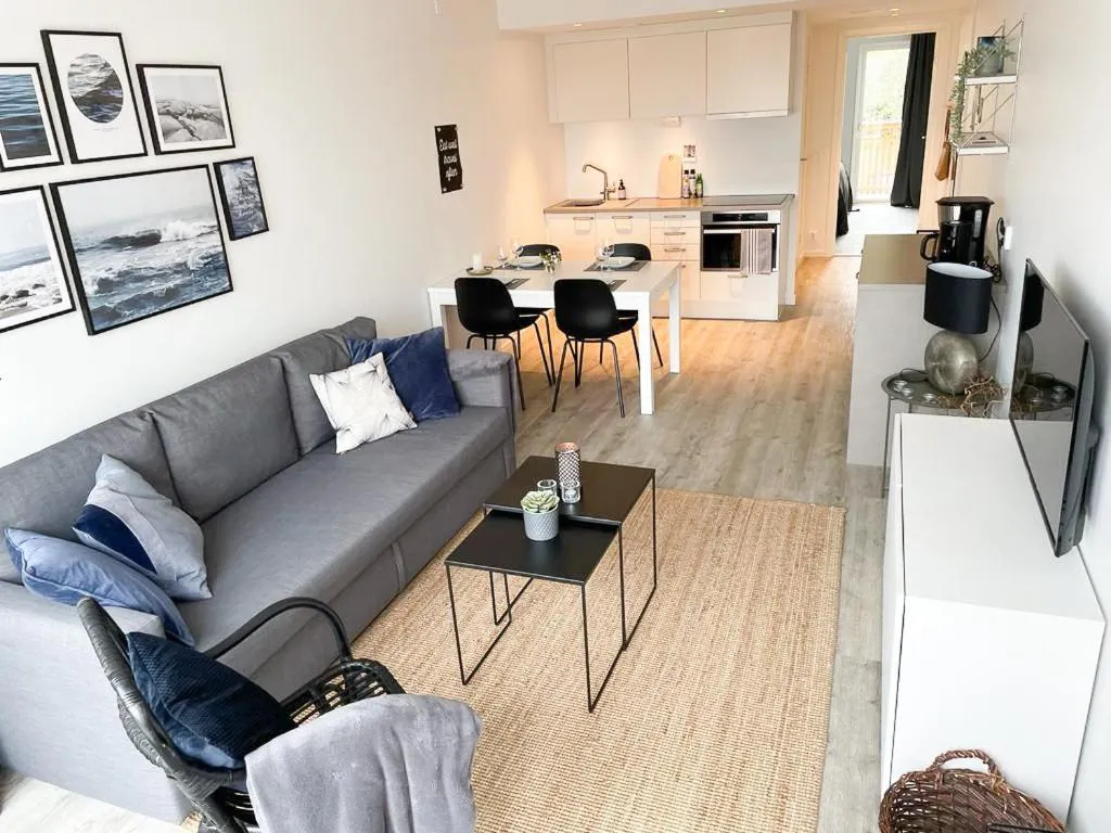 Living room in Lägenhetshotell Varvet