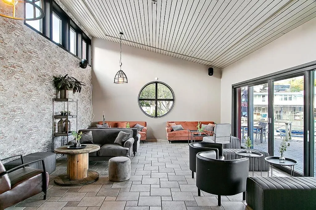 Lounge or bar in Lägenhetshotell Varvet