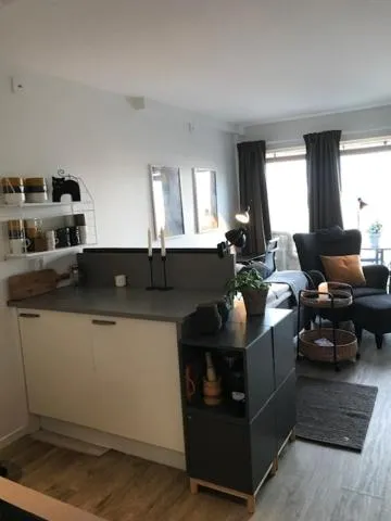 Kitchen or kitchenette in Lägenhetshotell Varvet