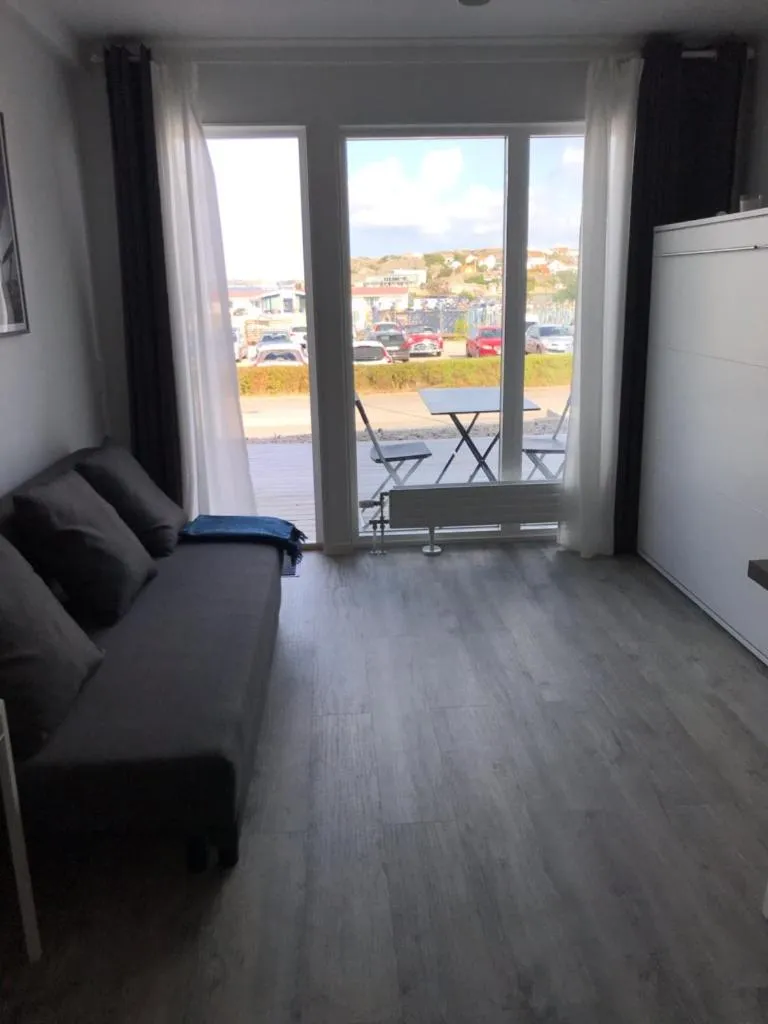 Bed in Lägenhetshotell Varvet