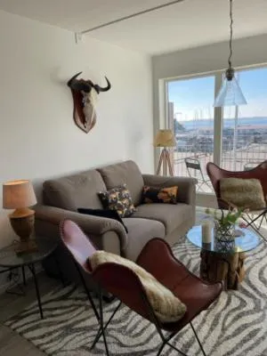 Living room in Lägenhetshotell Varvet