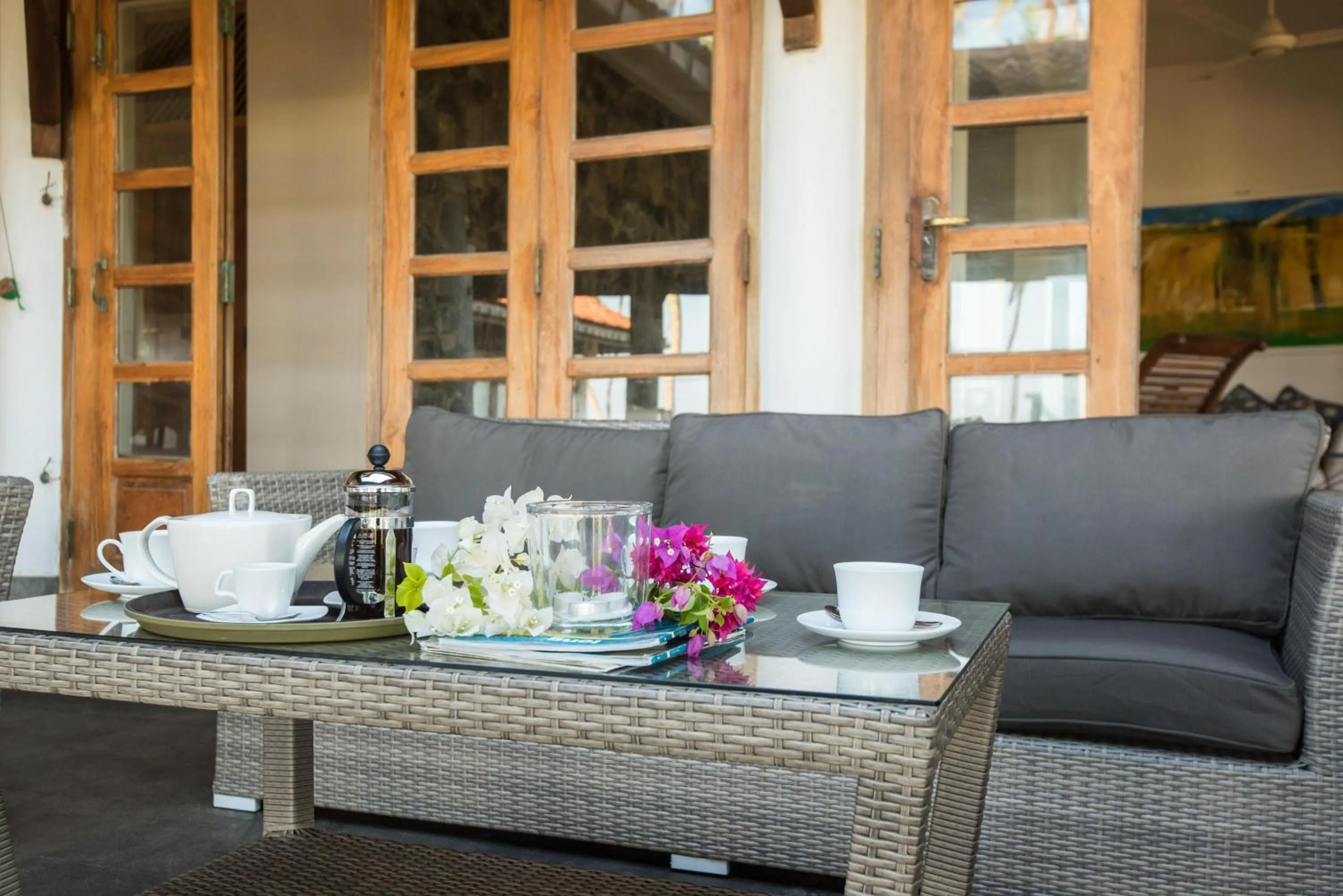 Patio in Jetwing Kottukal Beach House