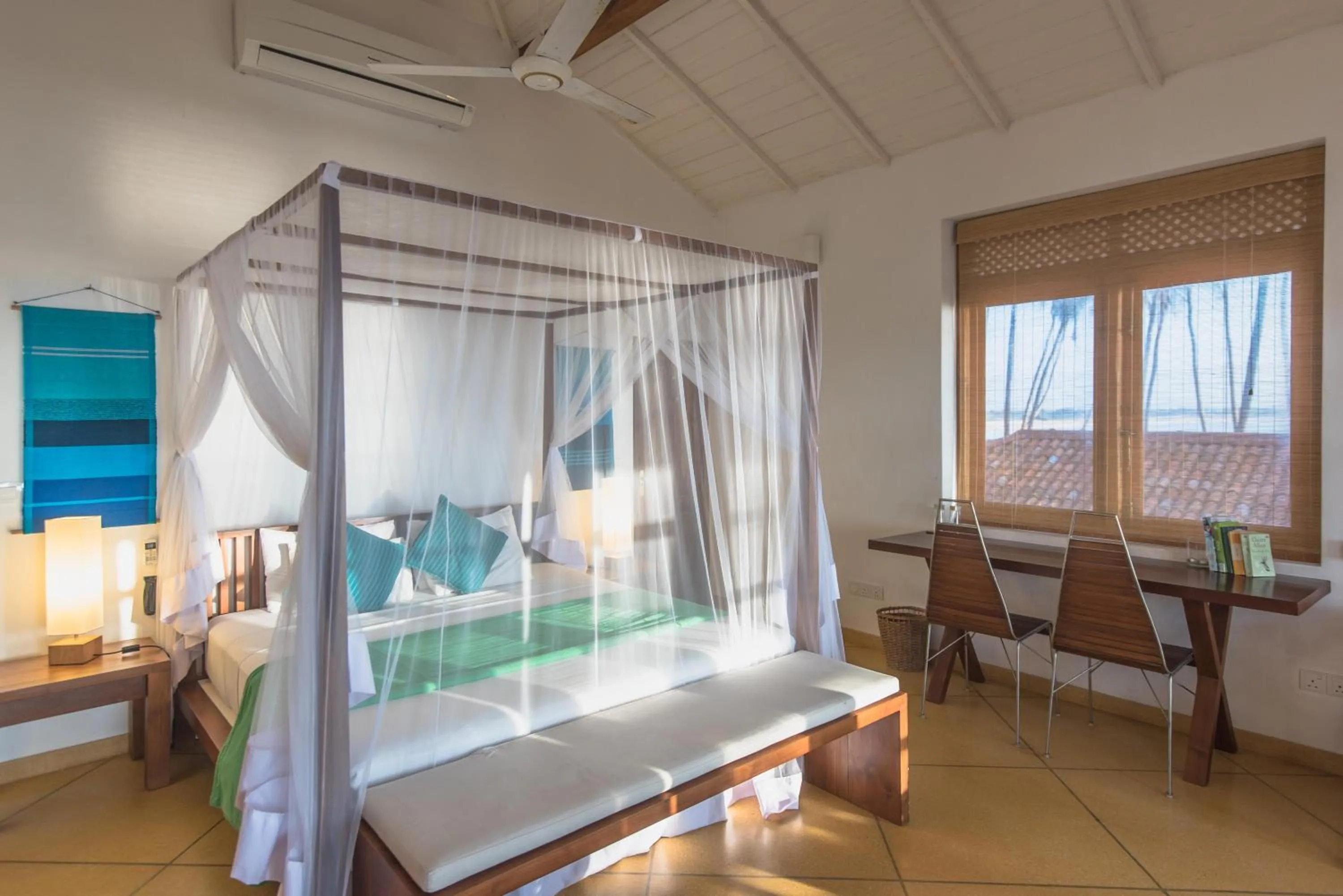 Bed in Jetwing Kottukal Beach House