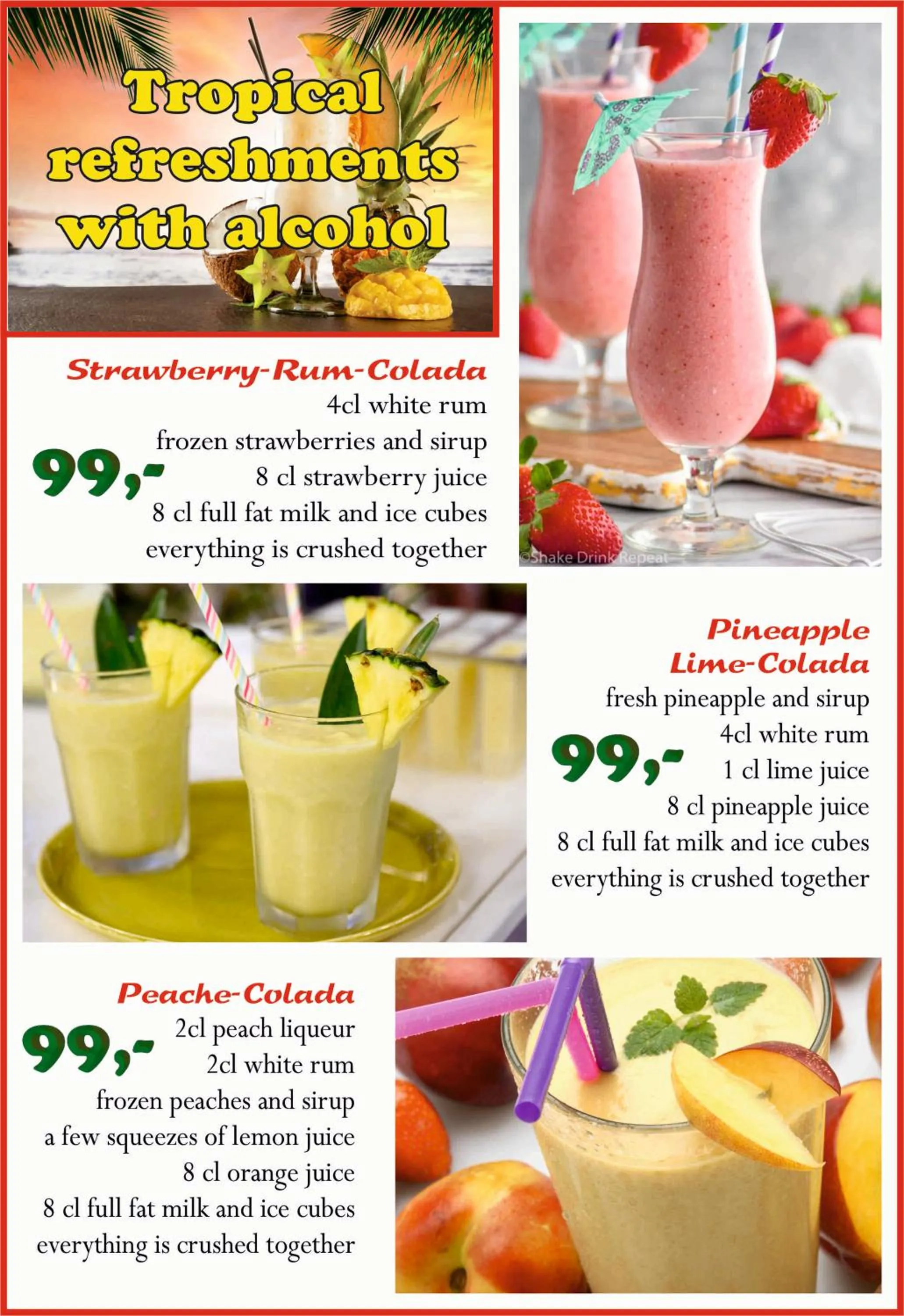 Food and drinks in Touch the Wind