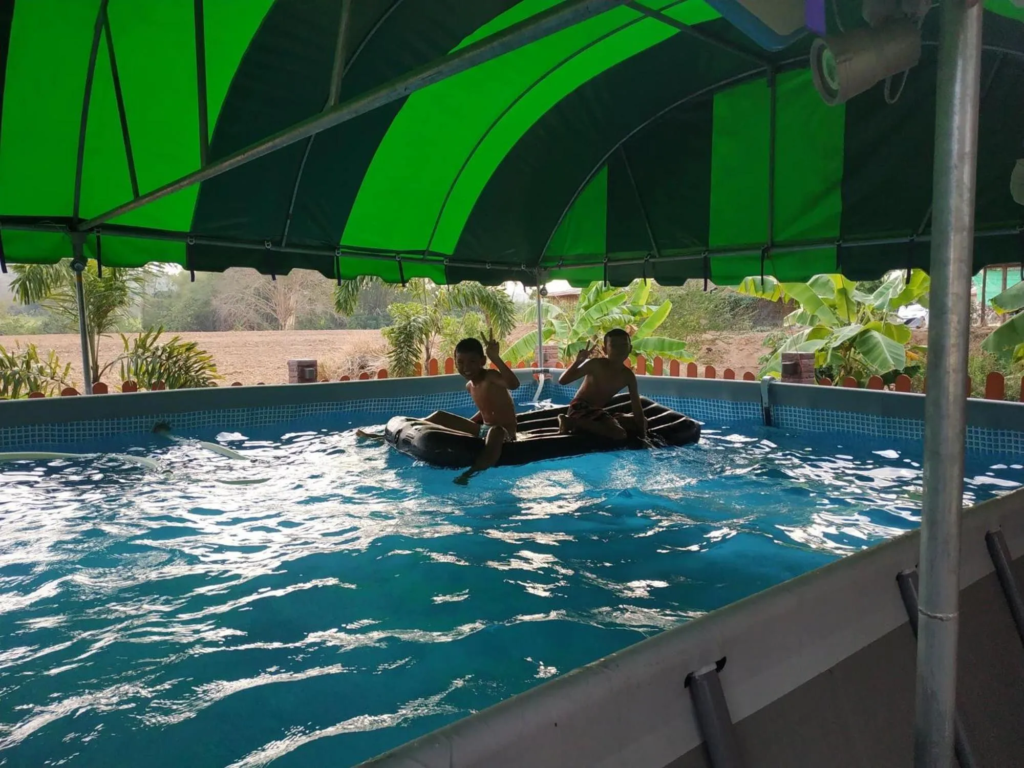 Swimming pool in Touch the Wind