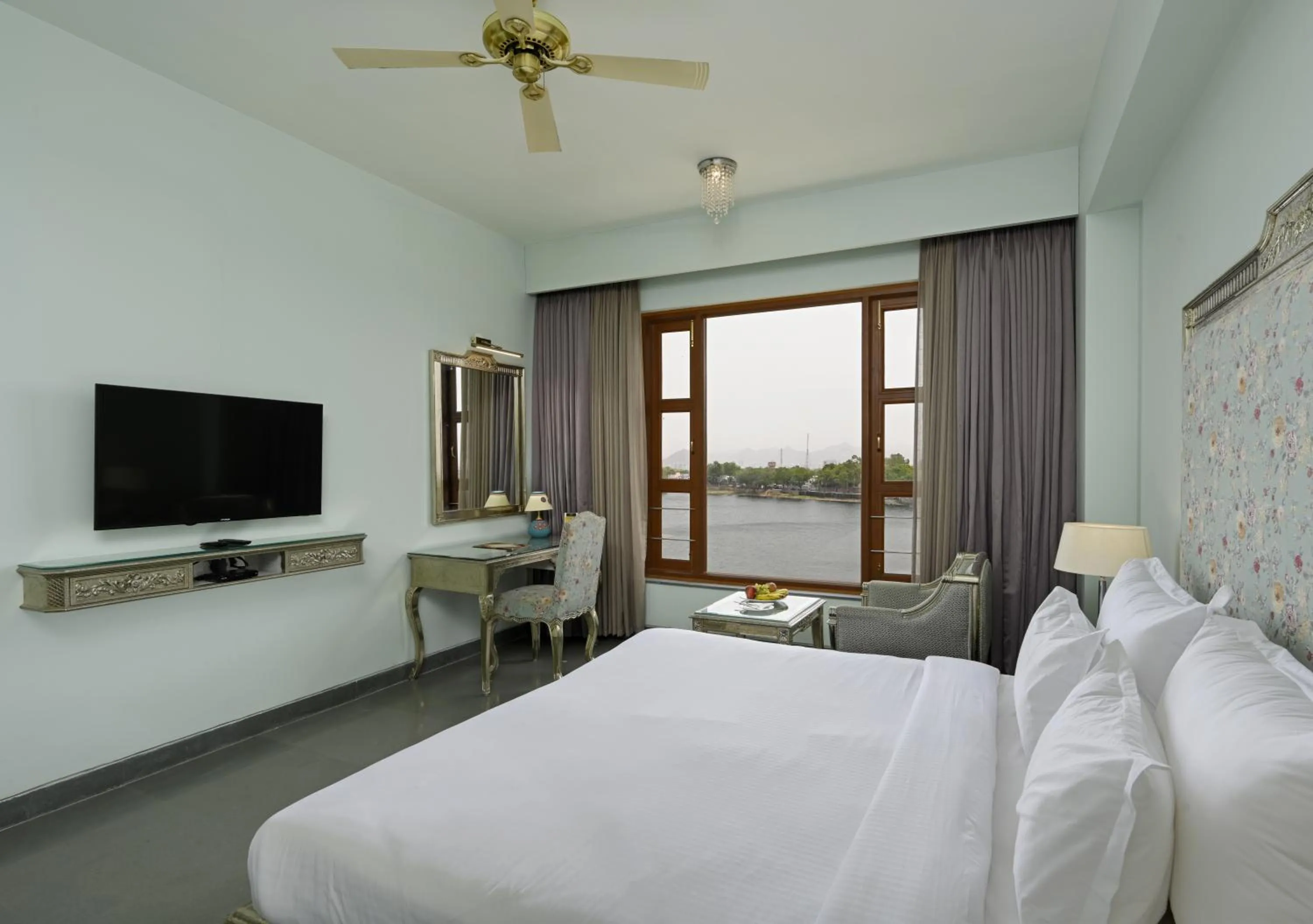 View (from property/room), Bed in Brahma Niwas - Best Lake View Hotel in Udaipur