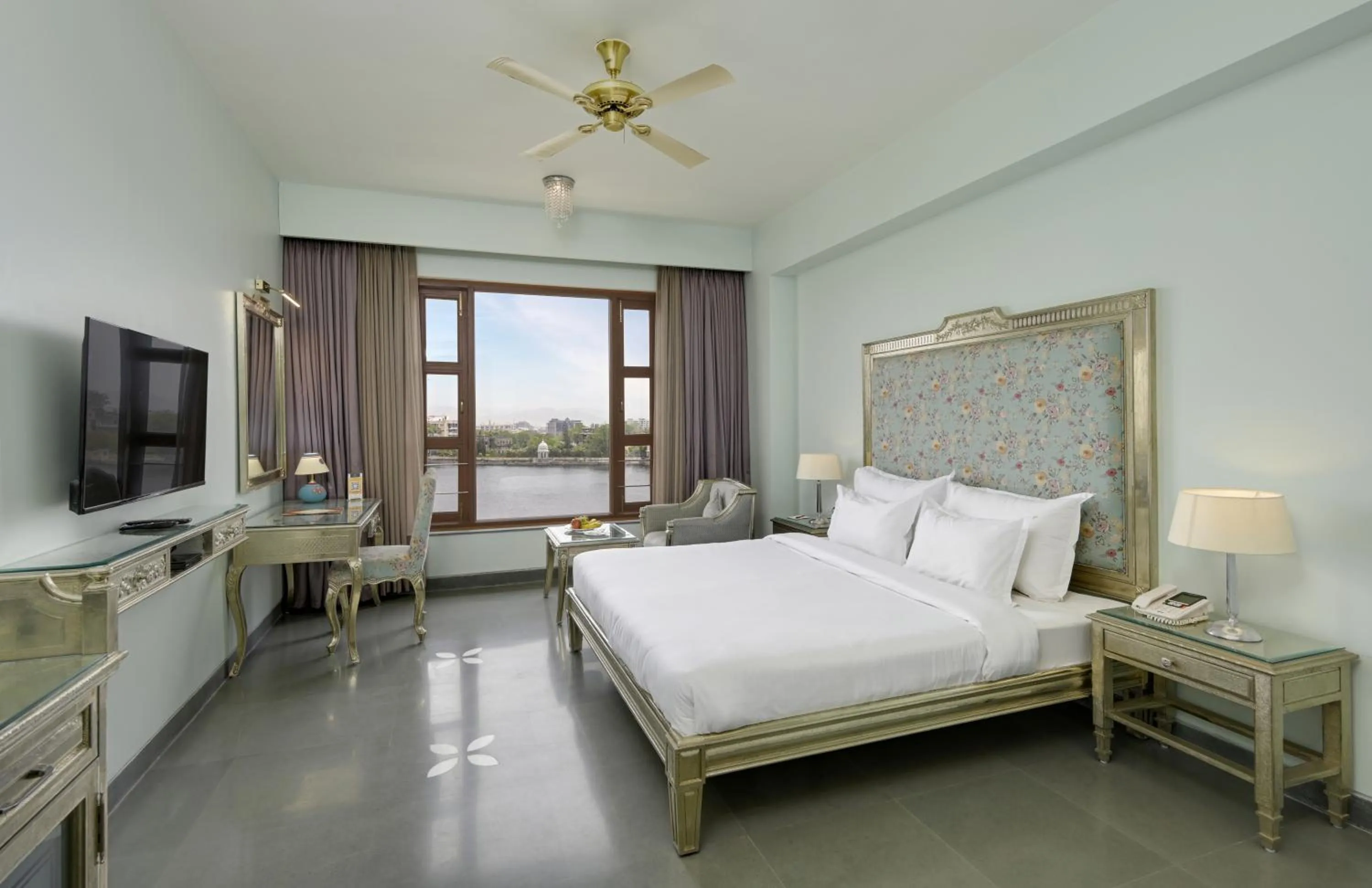 Photo of the whole room, Bed in Brahma Niwas - Best Lake View Hotel in Udaipur