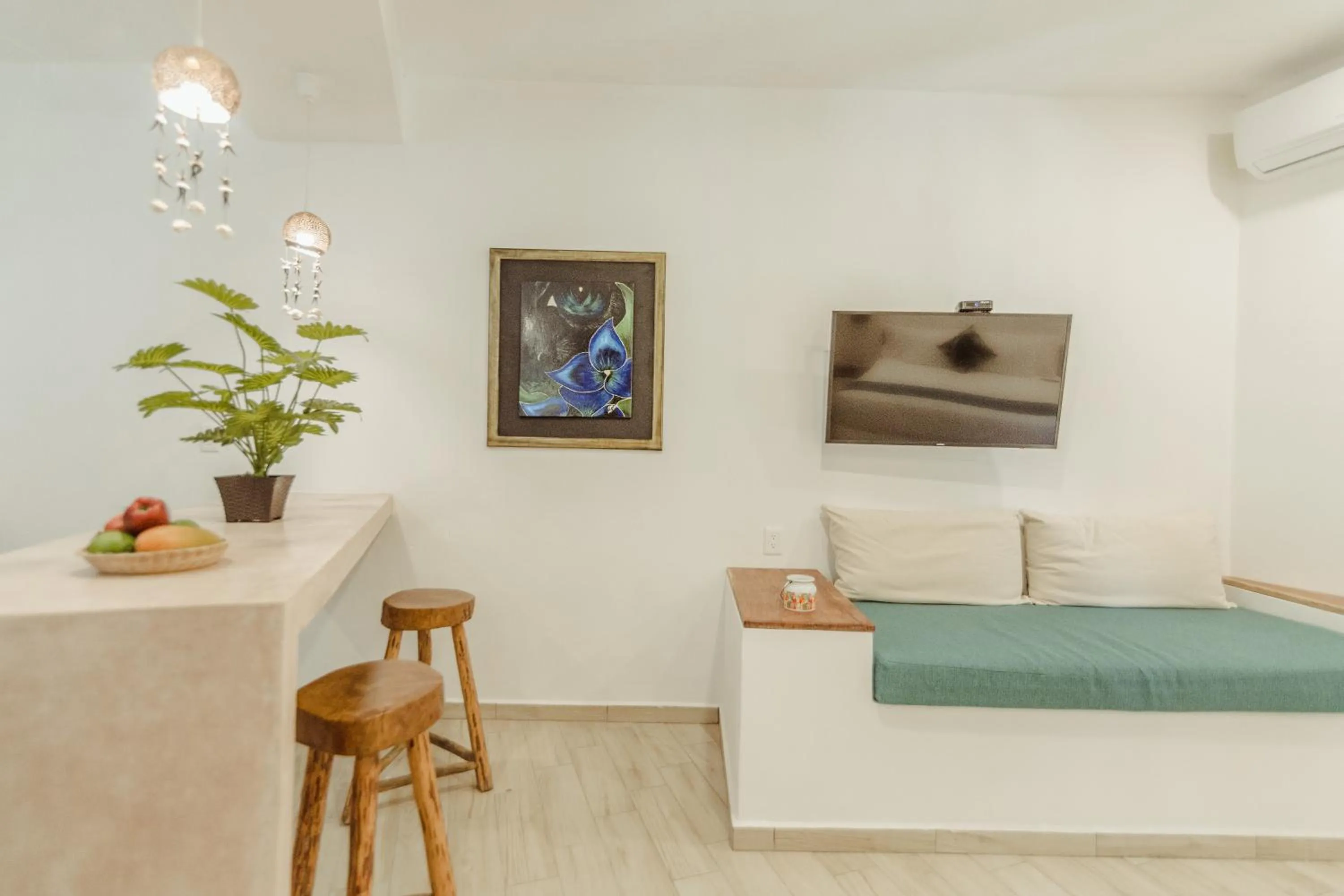 Seating area, Bed in Aldea San Lam - Oasis Of Tulum