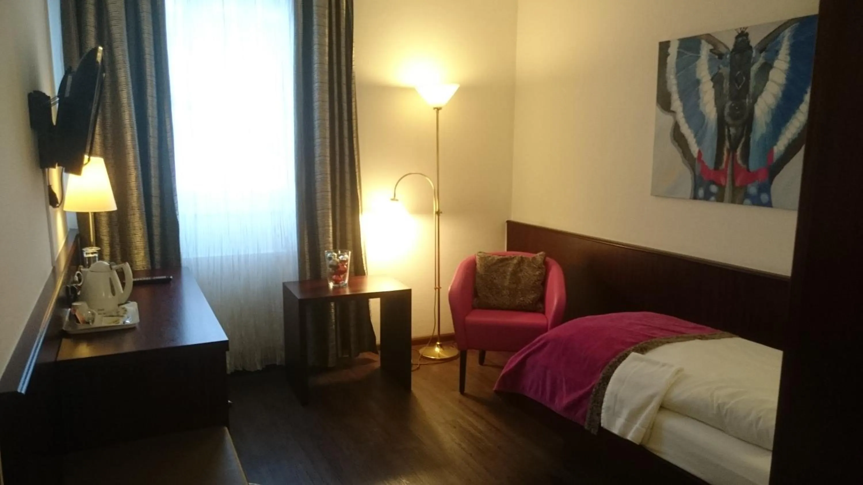 Decorative detail, Bed in Central Hotel