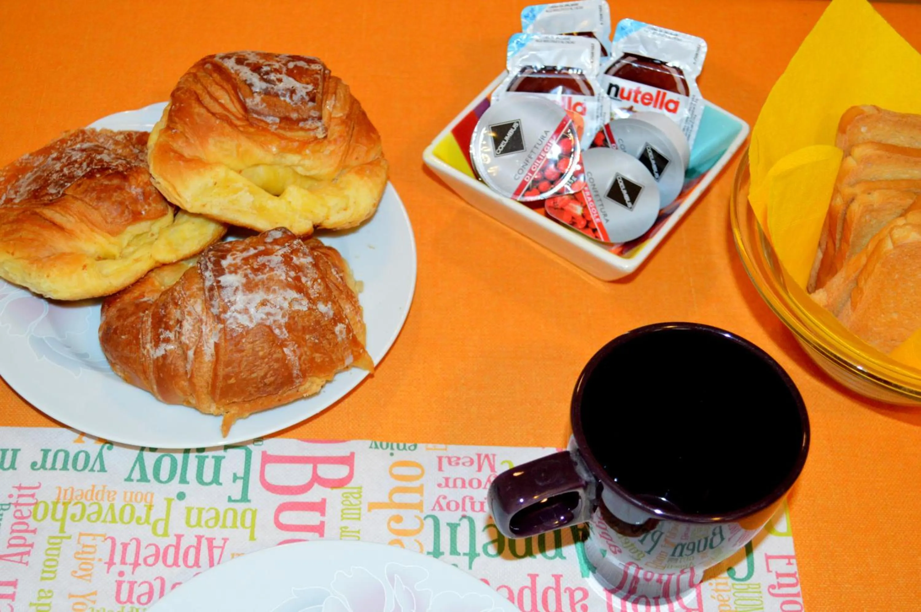 Italian breakfast in Check-Inn Rooms