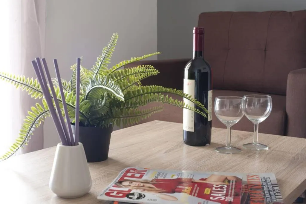 Living room in Kolonos, a renovated apartment