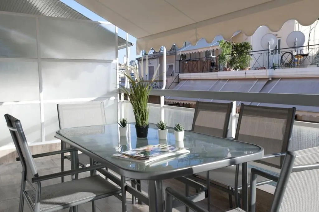 Balcony/Terrace in Kolonos, a renovated apartment