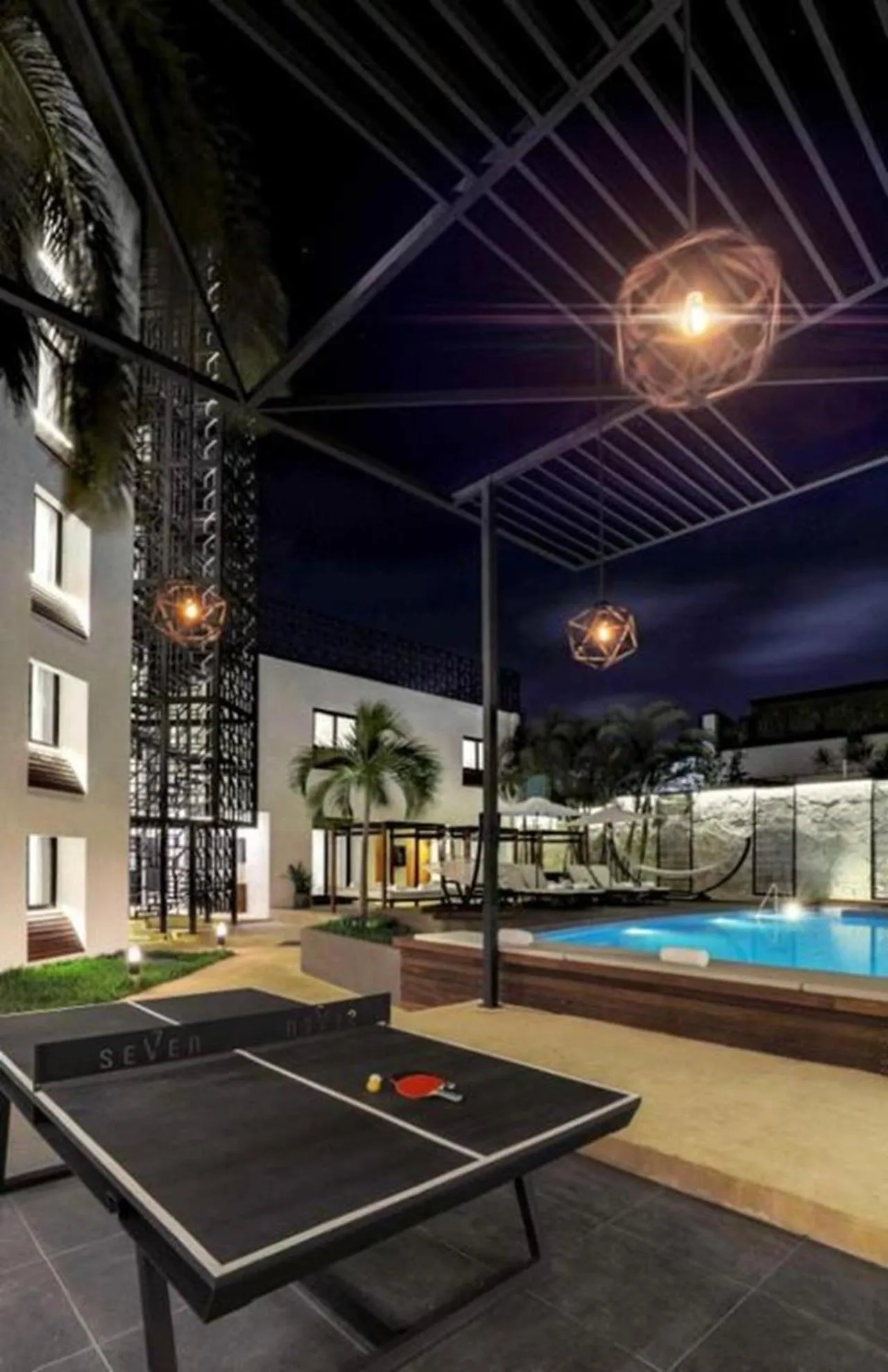 Table tennis in Seven Boutique Apartments Cancún