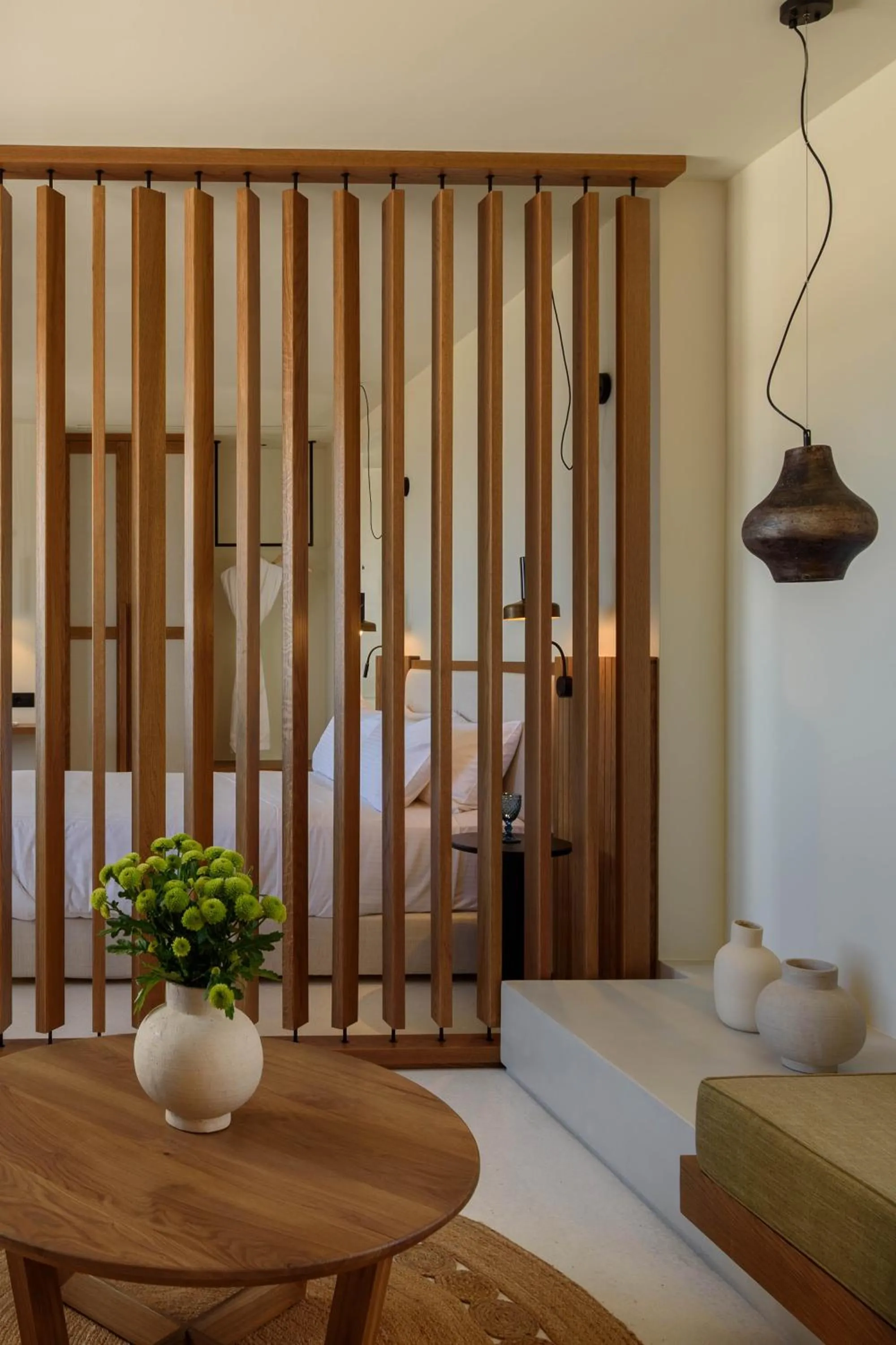 Bed in Potnia Theron Suites