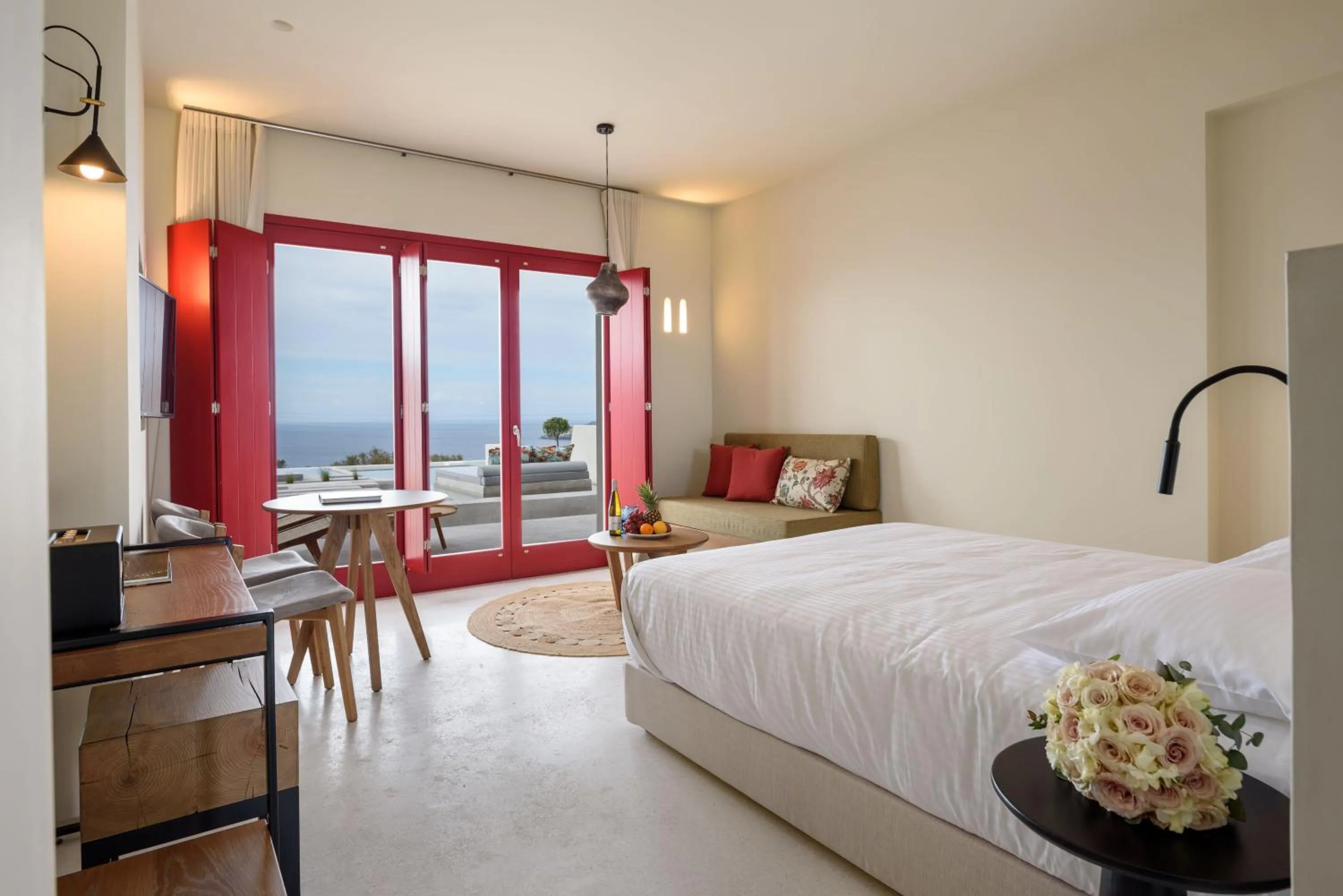 Bed in Potnia Theron Suites