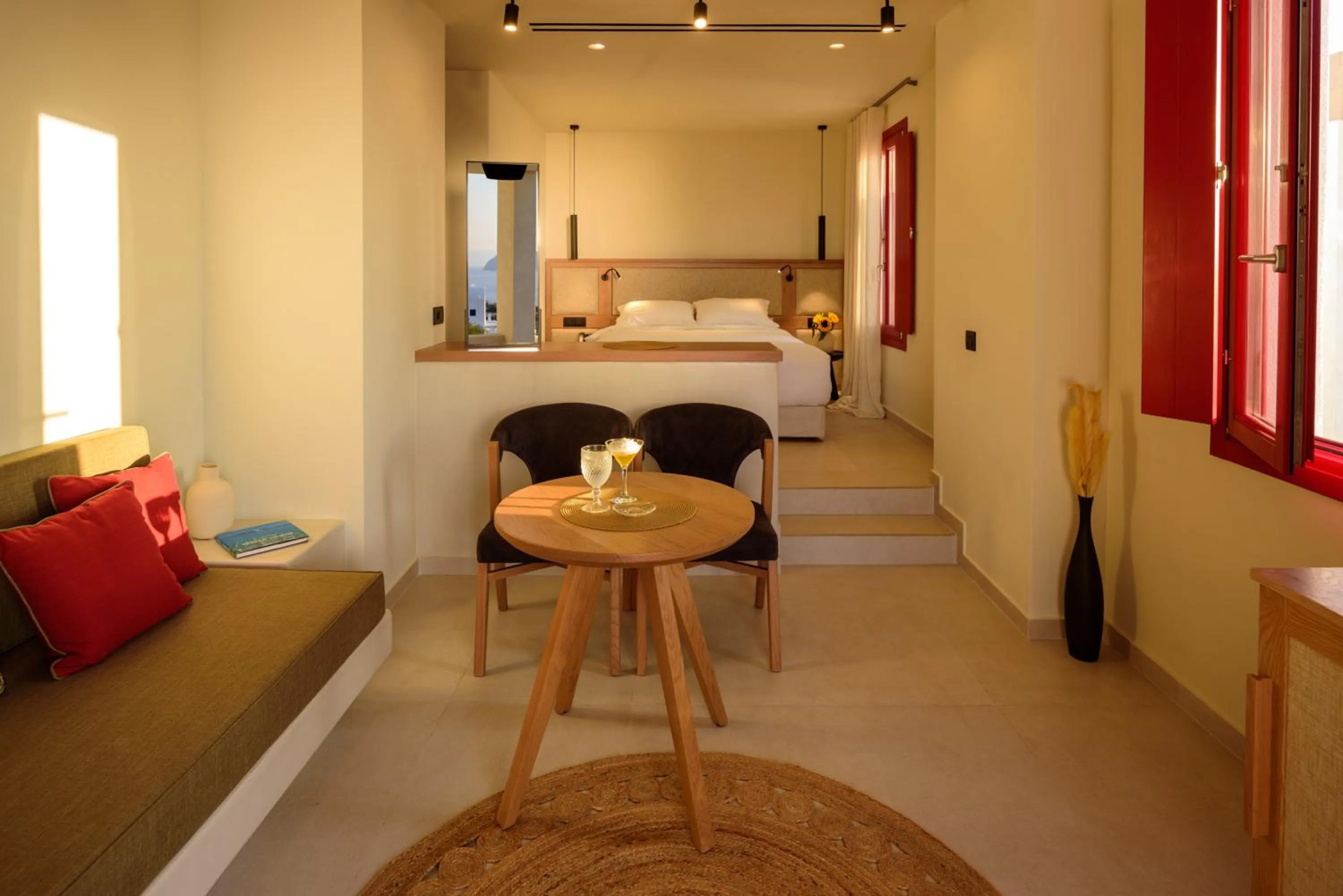 Bed in Potnia Theron Suites