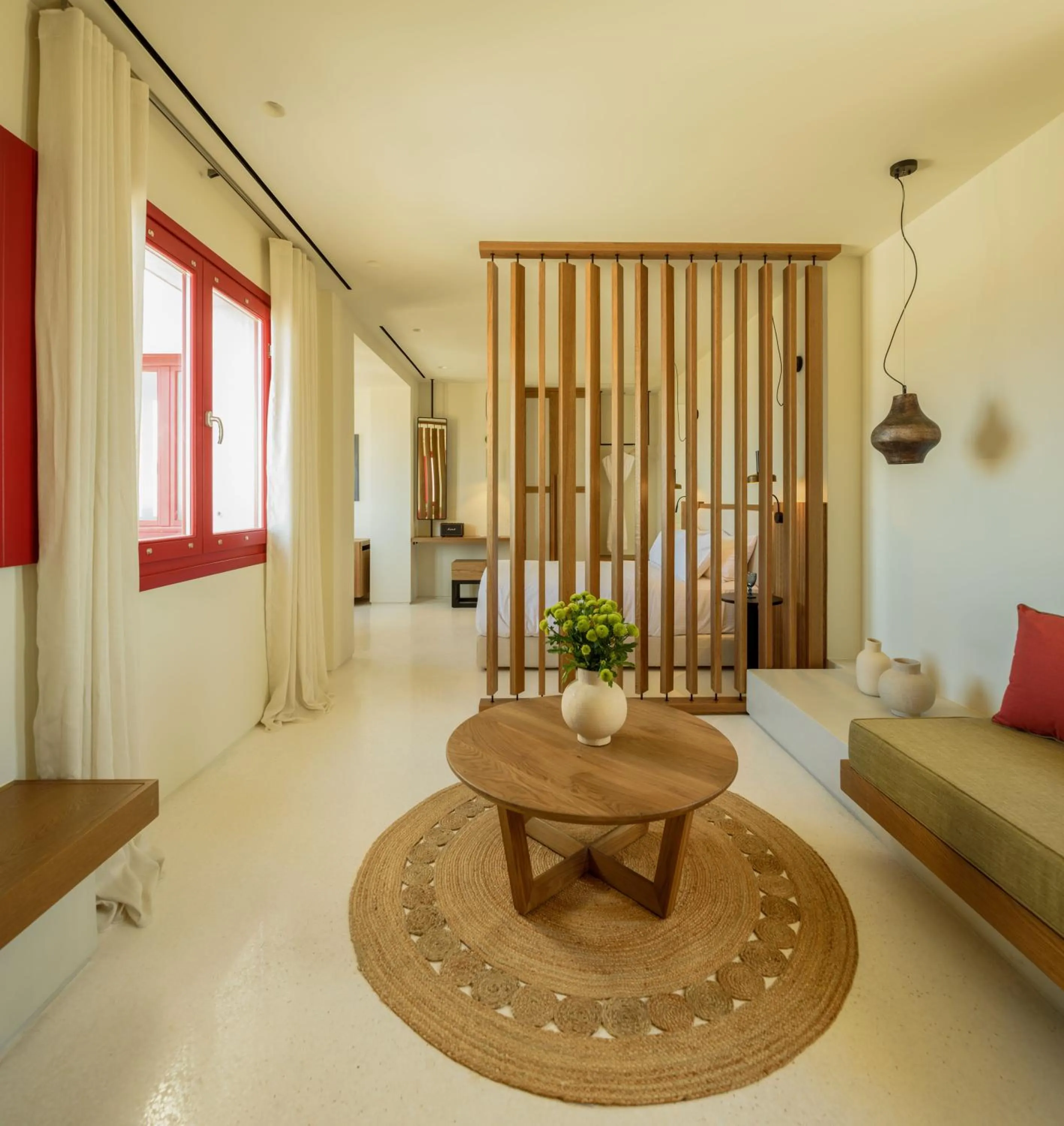 Bed in Potnia Theron Suites