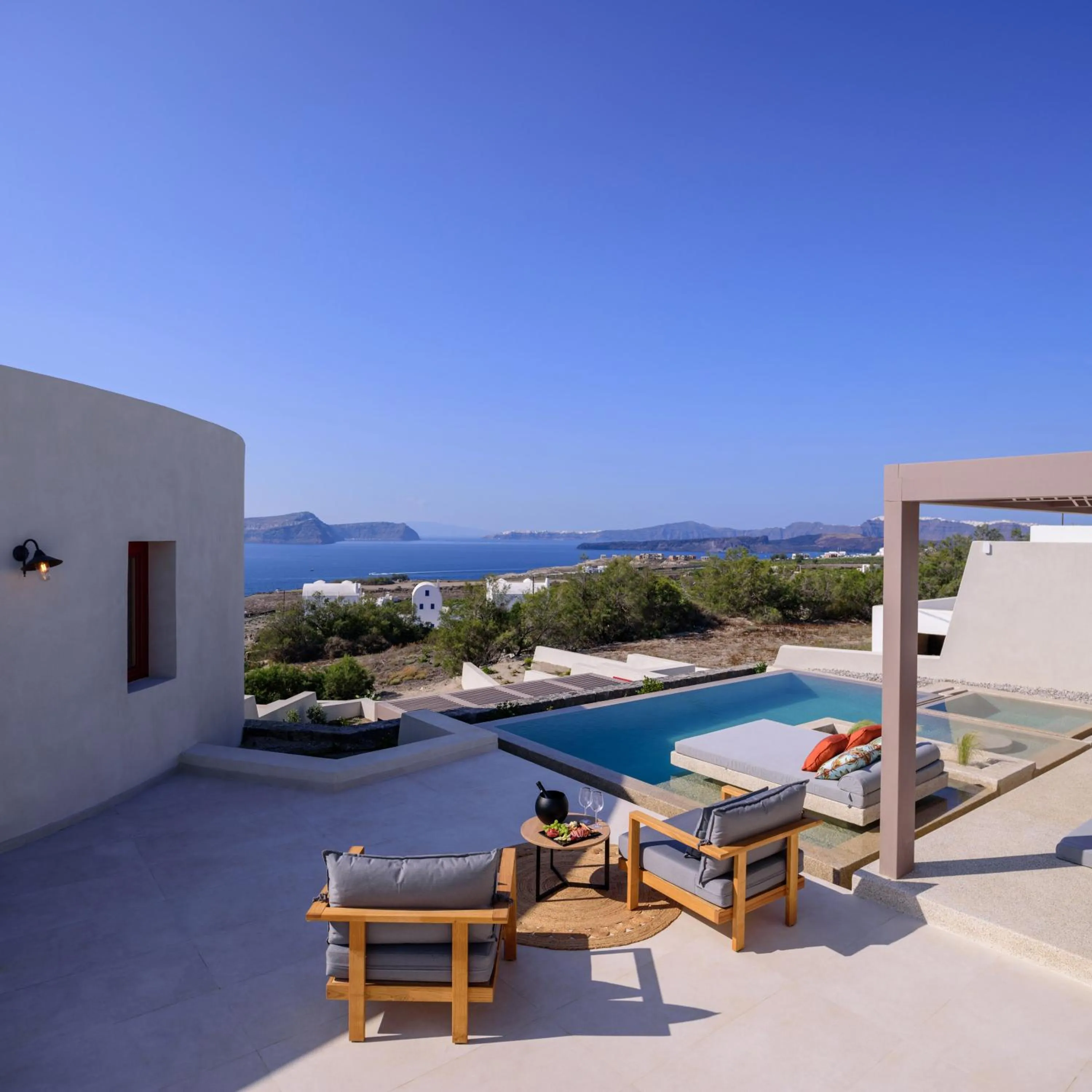 Patio in Potnia Theron Suites