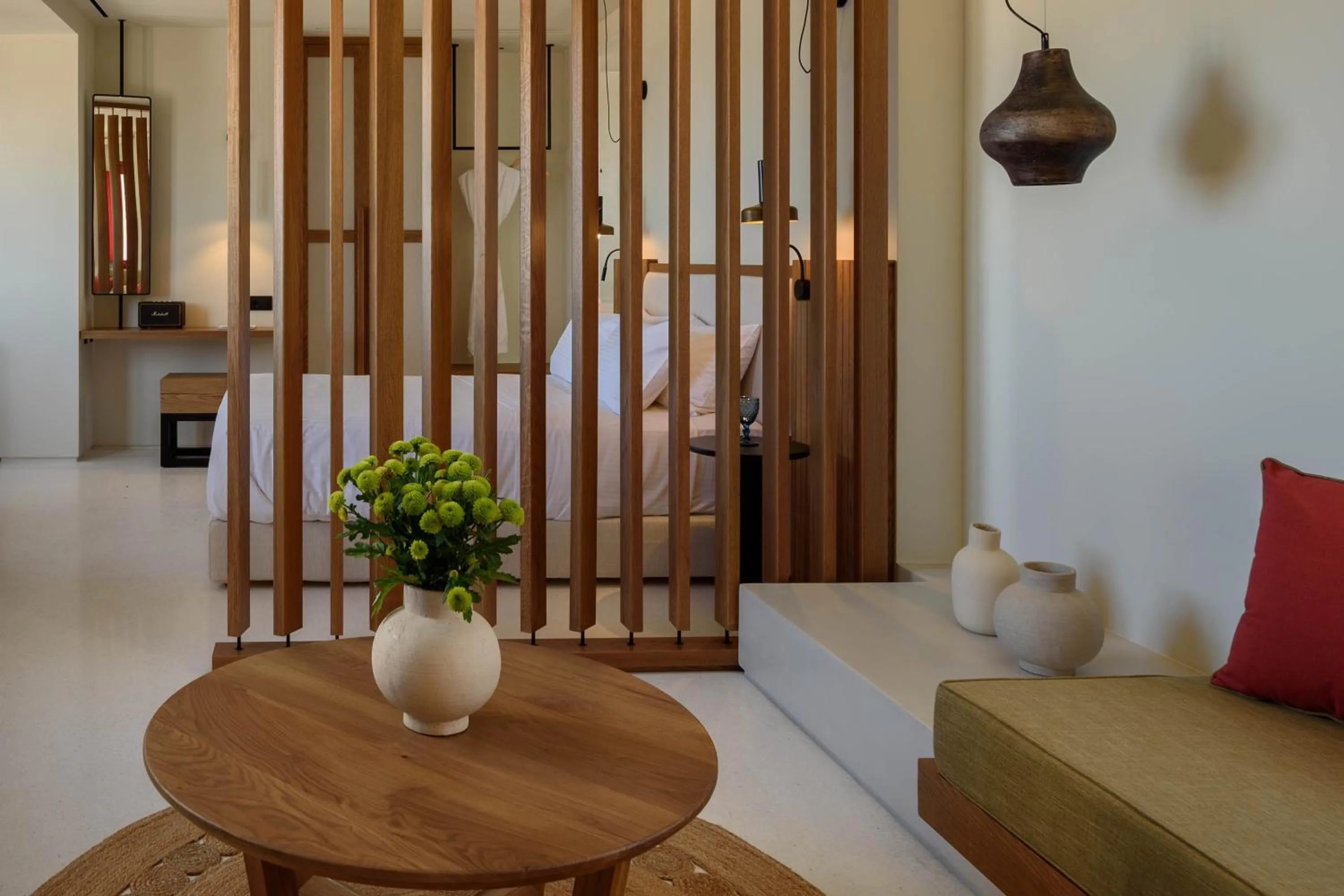 Bed in Potnia Theron Suites