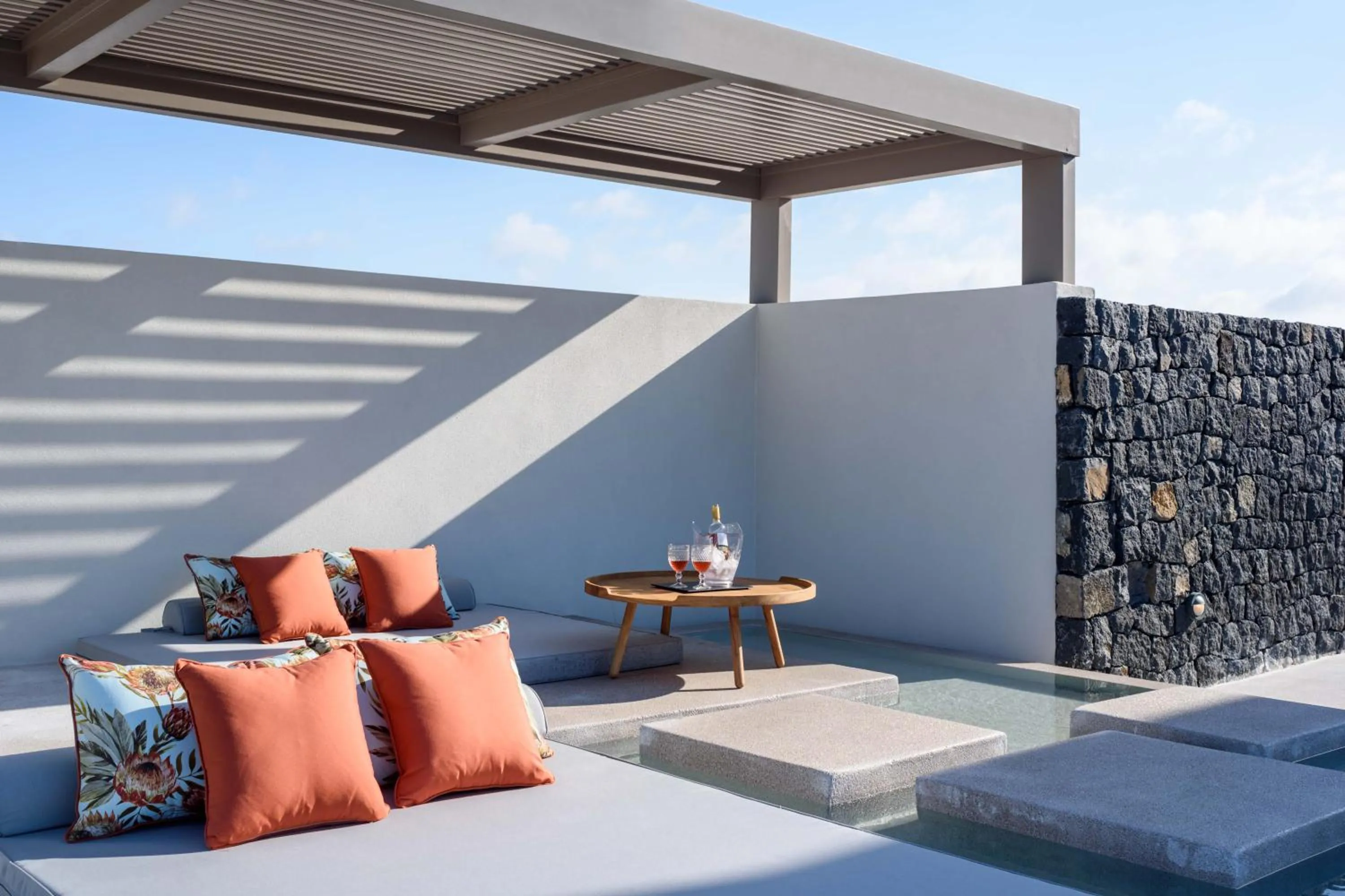 Patio in Potnia Theron Suites