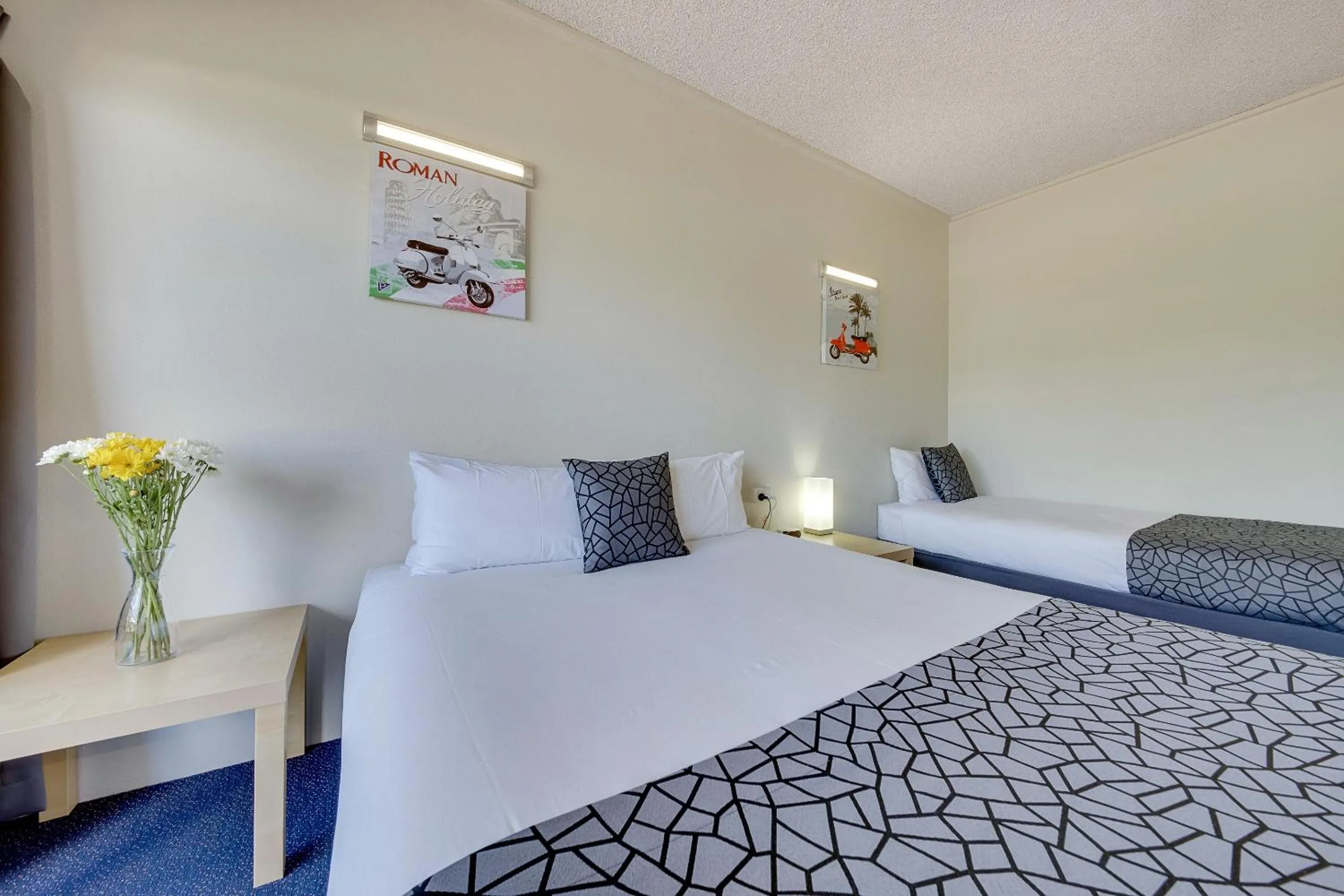 Bed in Camelot Motel Australia