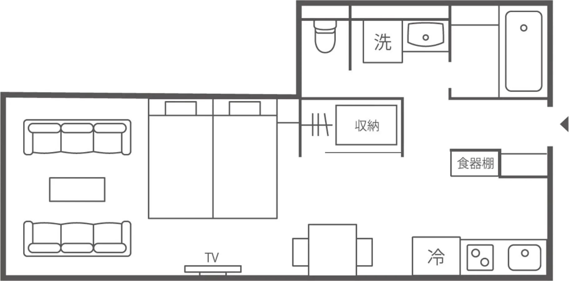 Floor plan in Ecot Shimozato 3