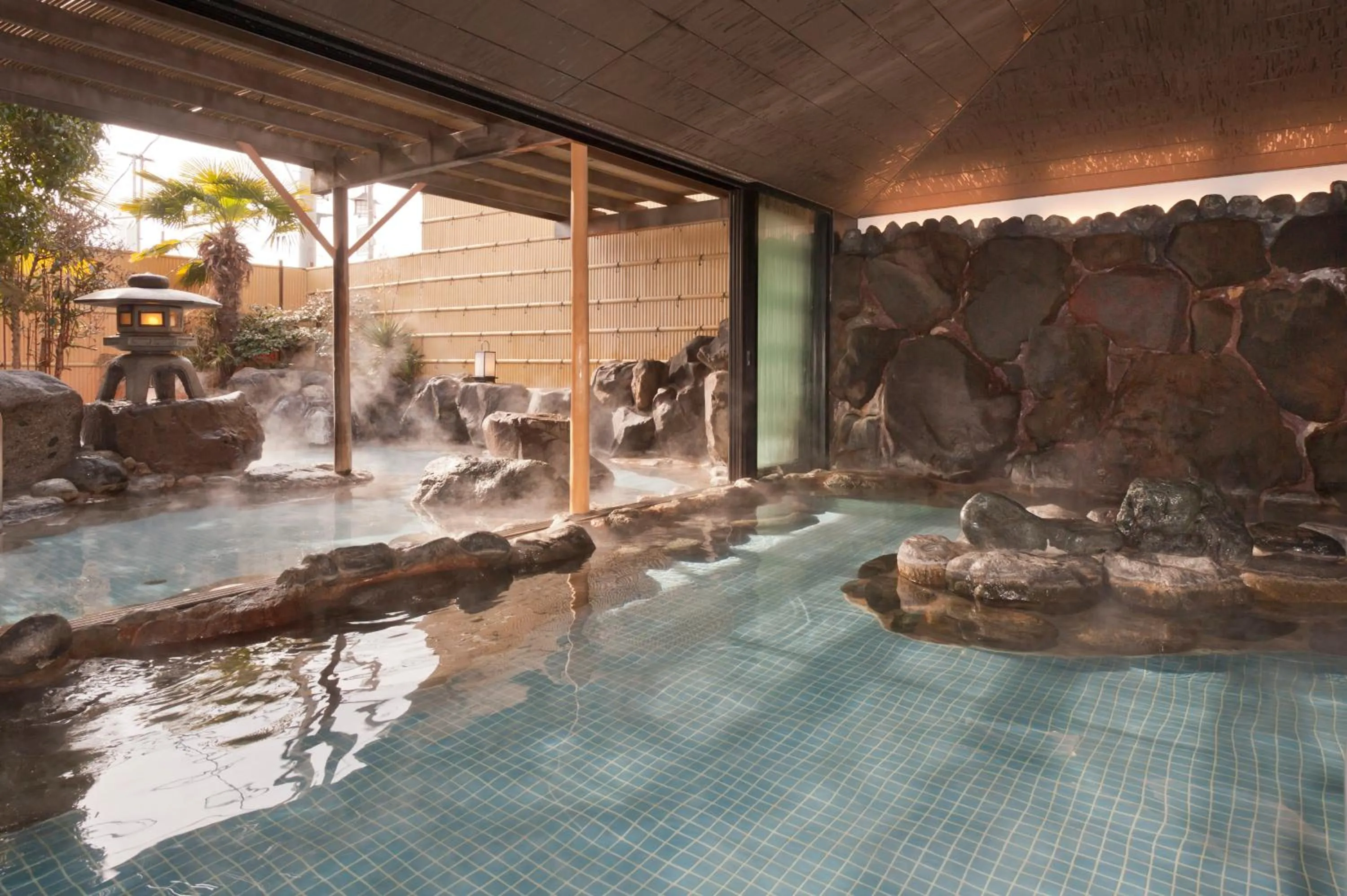 Open Air Bath in Hotel Fuji